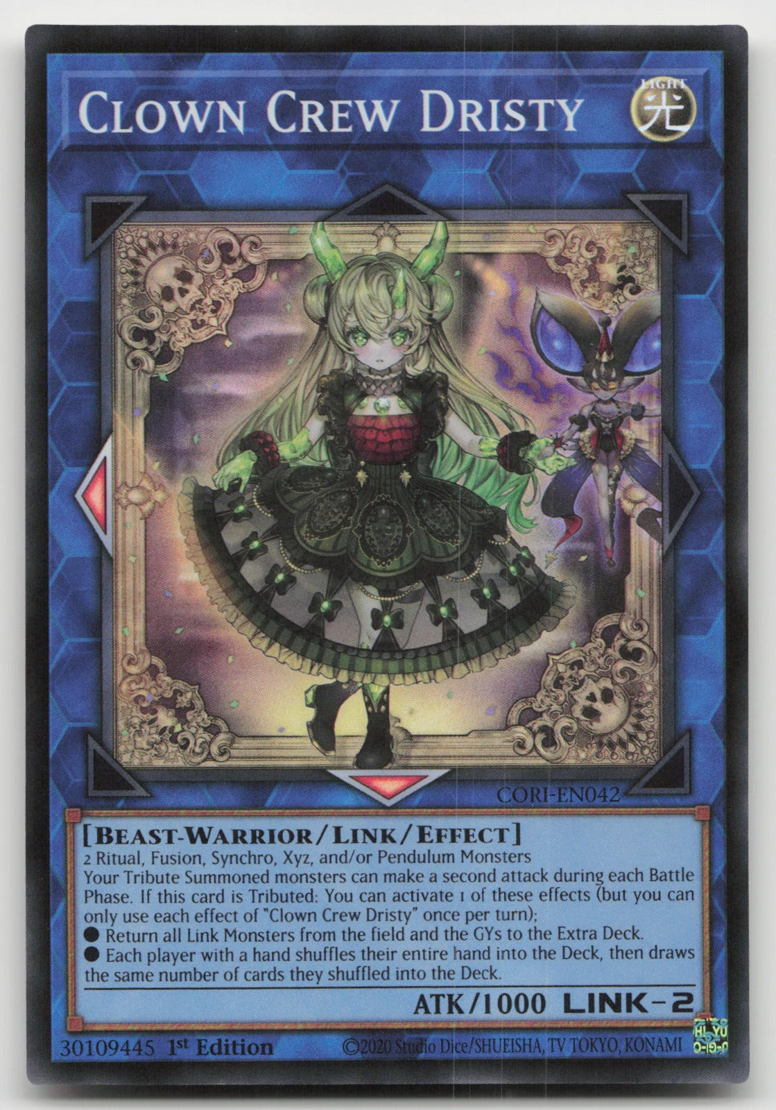 Clown Crew Dristy 1st Edition Super Rare Chaos Origins CORI-EN042 NM