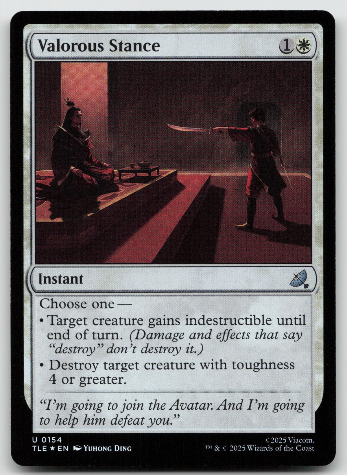 Valorous Stance U Foil Avatar: The Last Airbender: Eternal-Legal 154 NM