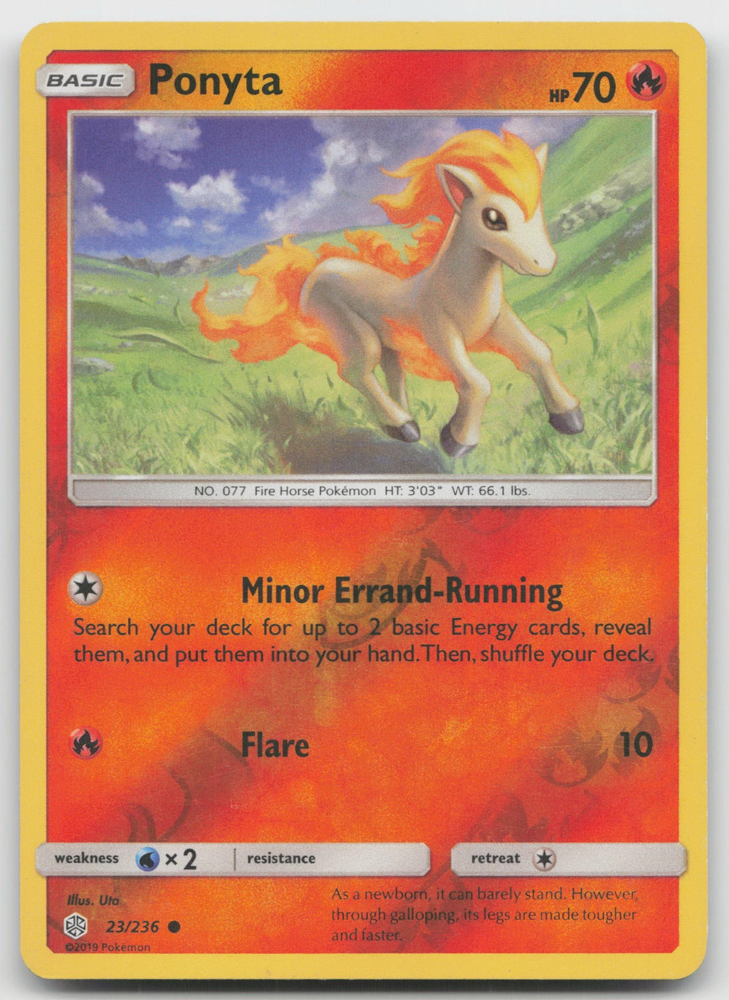 Ponyta Reverse Holo Common SM - Cosmic Eclipse 23/236 NM