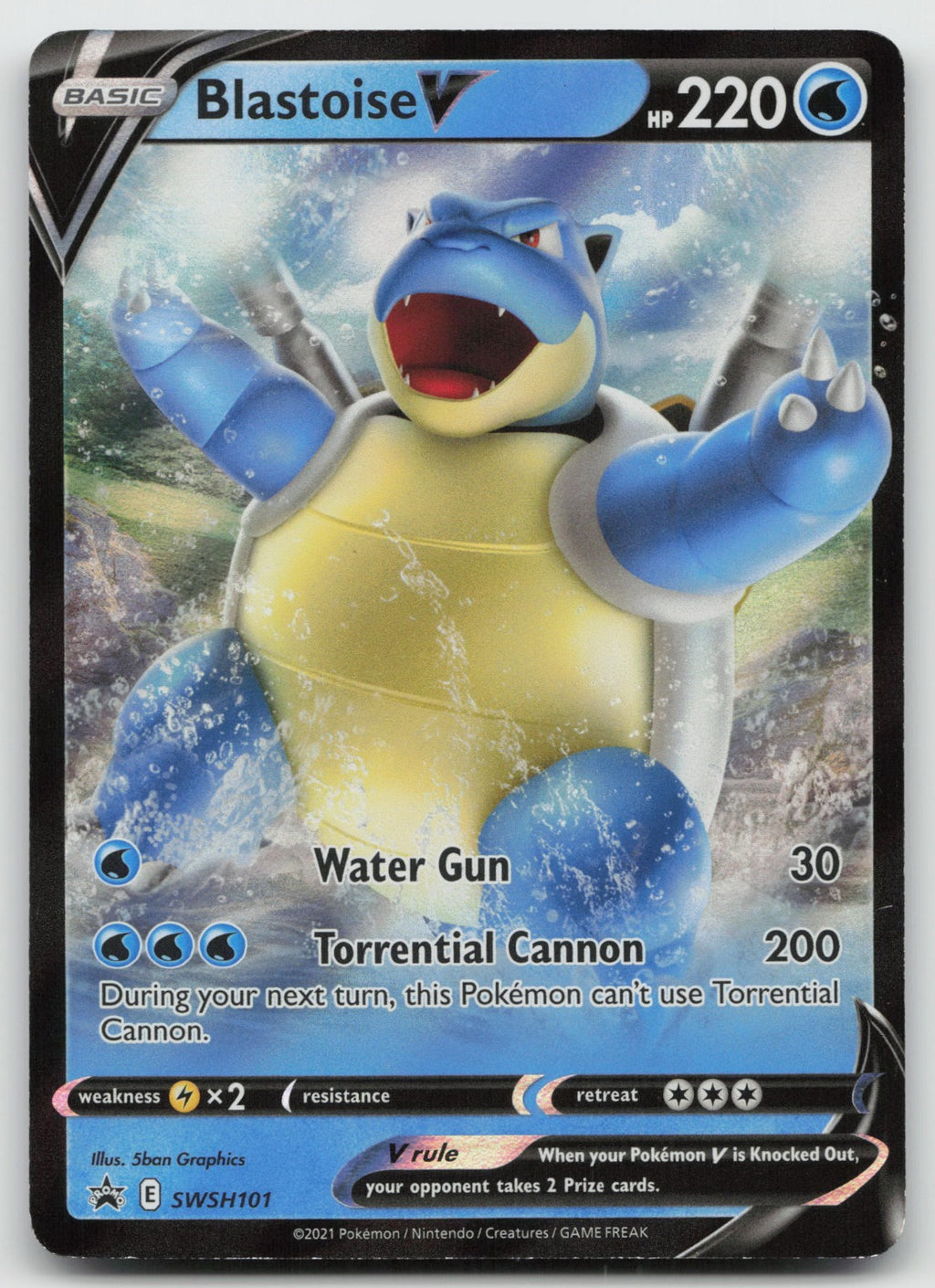 Blastoise V Holo SWSH: Sword & Shield Promo Cards SWSH101 MP