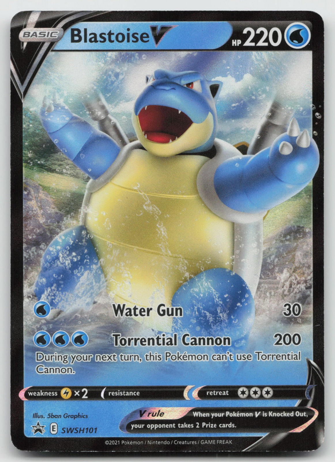 Blastoise V Holo SWSH: Sword & Shield Promo Cards SWSH101 MP