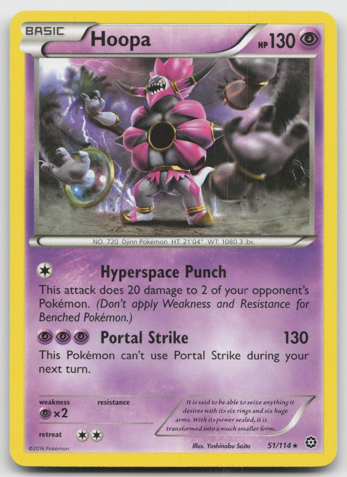 Hoopa Rare XY - Steam Siege 51/114 LP