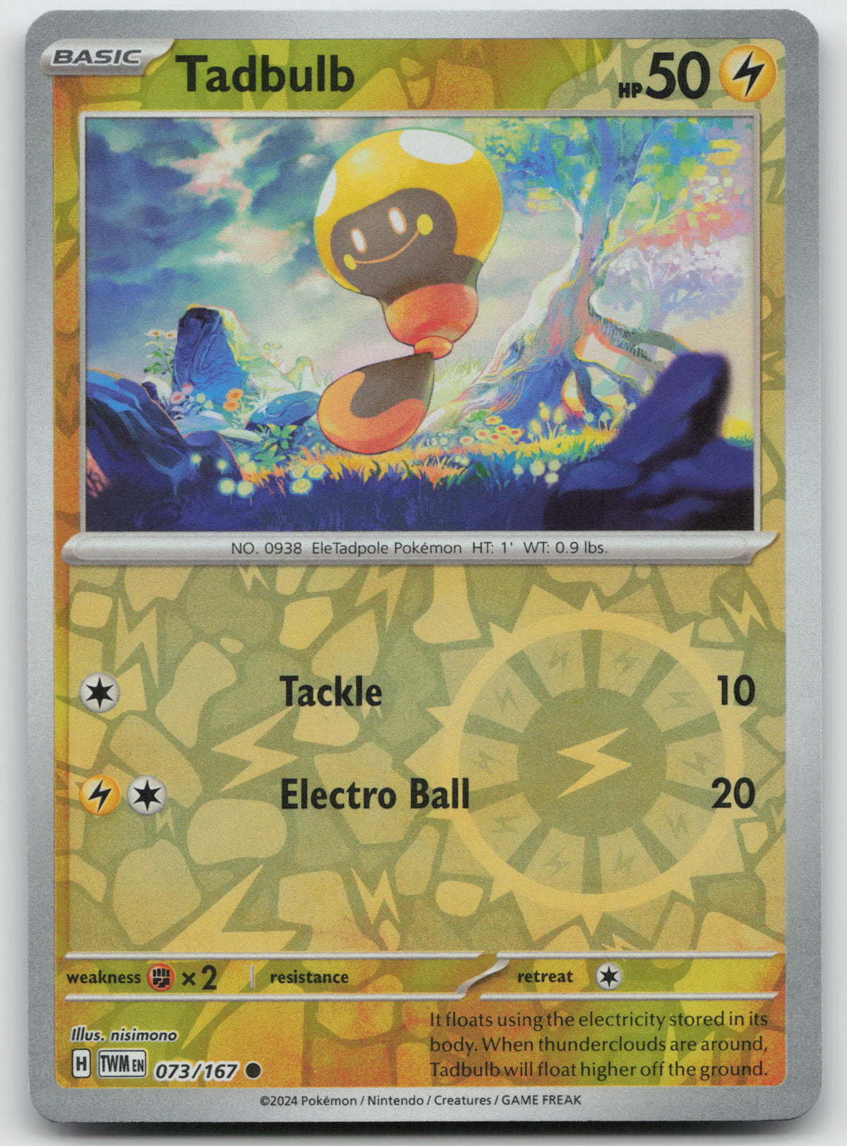 Tadbulb Common Reverse Holo SV06: Twilight Masquerade 073/167 NM