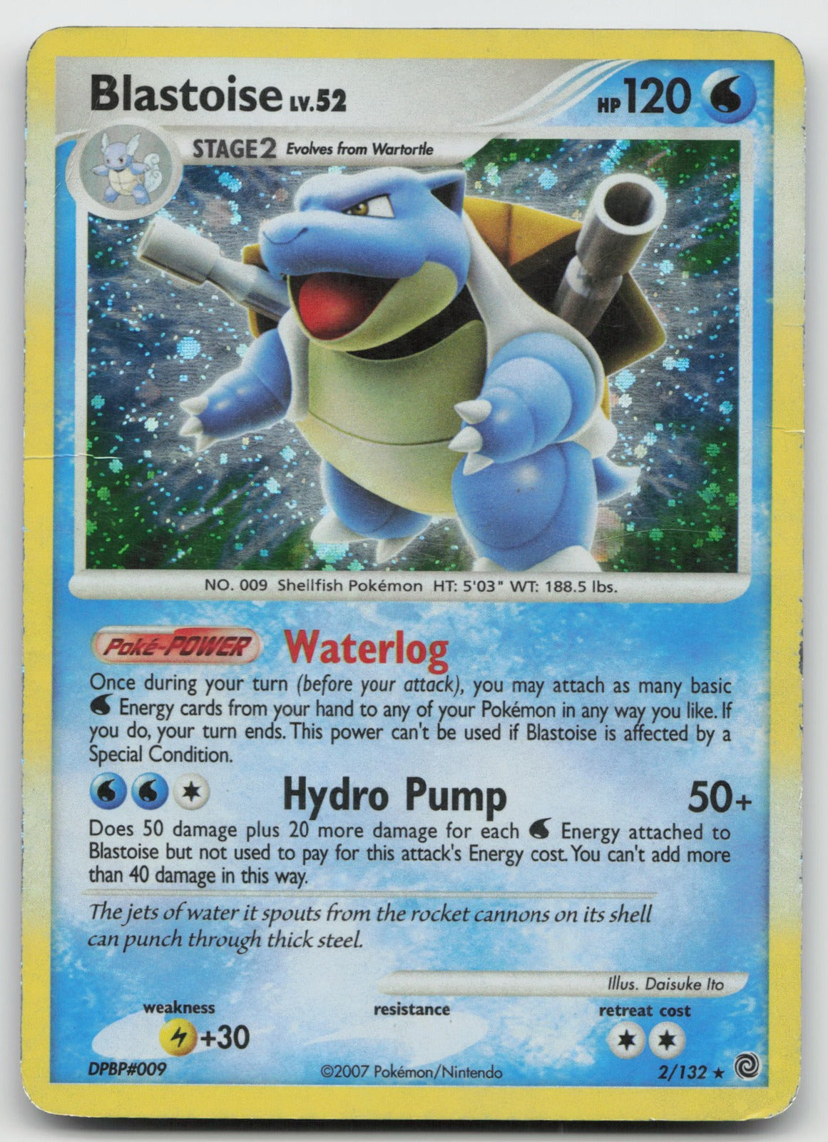 Blastoise Holo Bleed Rare Secret Wonders 2/132 DMG