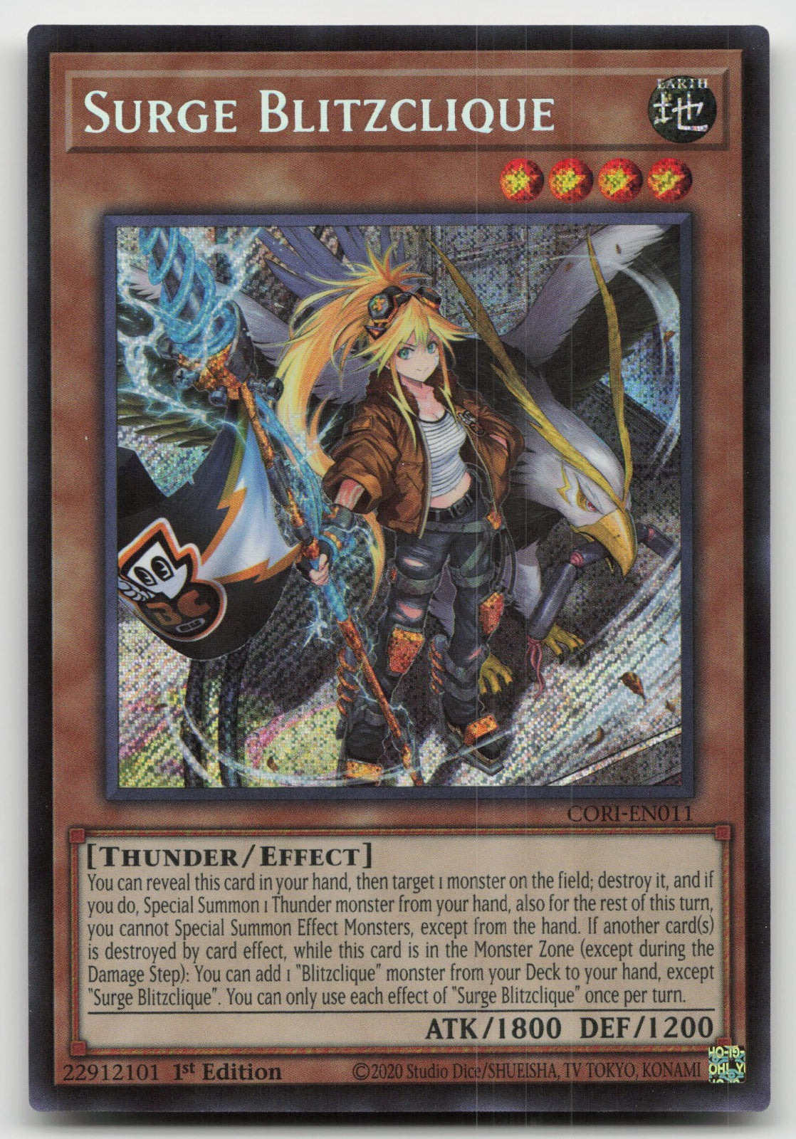 Surge Blitzclique 1st Edition Secret Rare Chaos Origins CORI-EN011 NM
