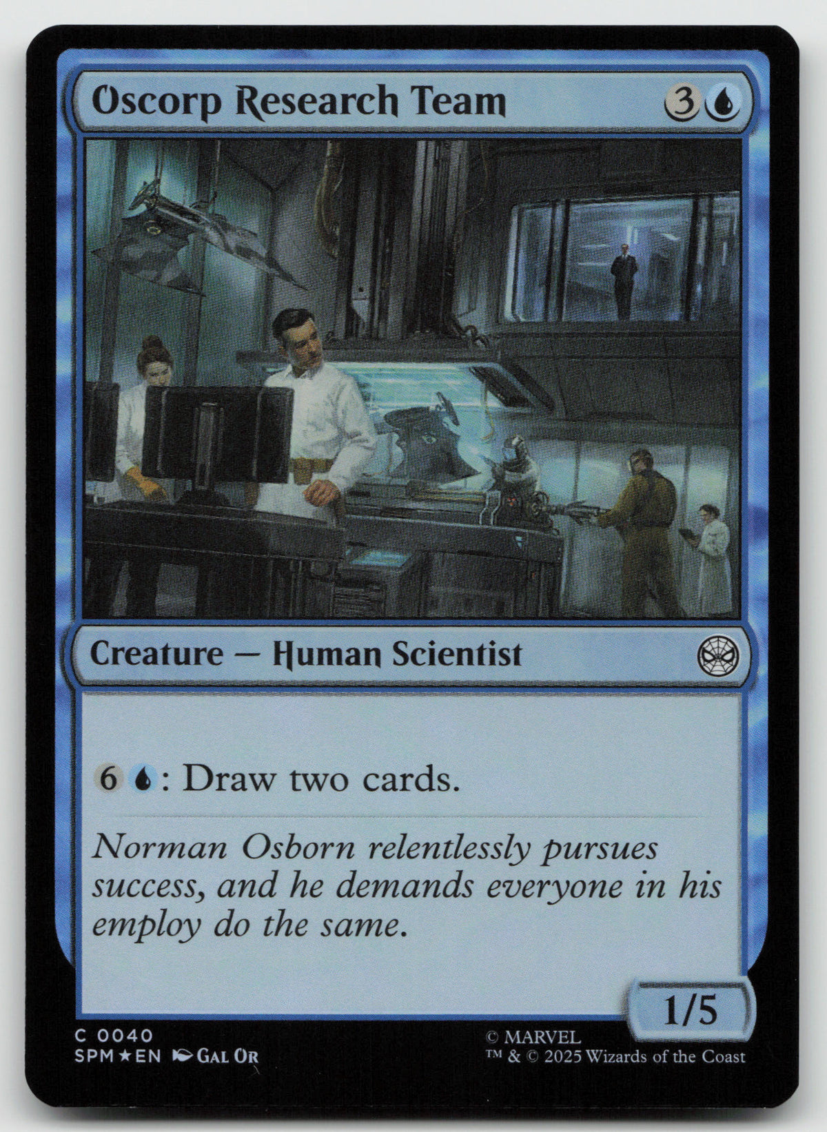 Oscorp Research Team C Foil Marvel's Spider-Man 40 NM