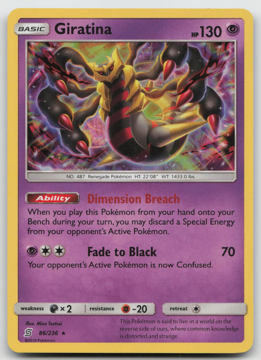Giratina Holo Rare SM - Unified Minds 86/236 NM