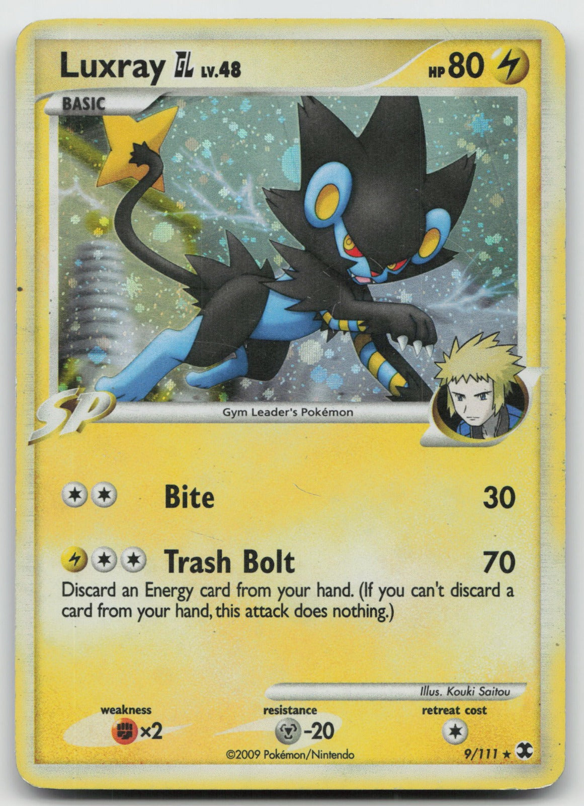 Luxray GL Holo Rare Rising Rivals 9/111 HP