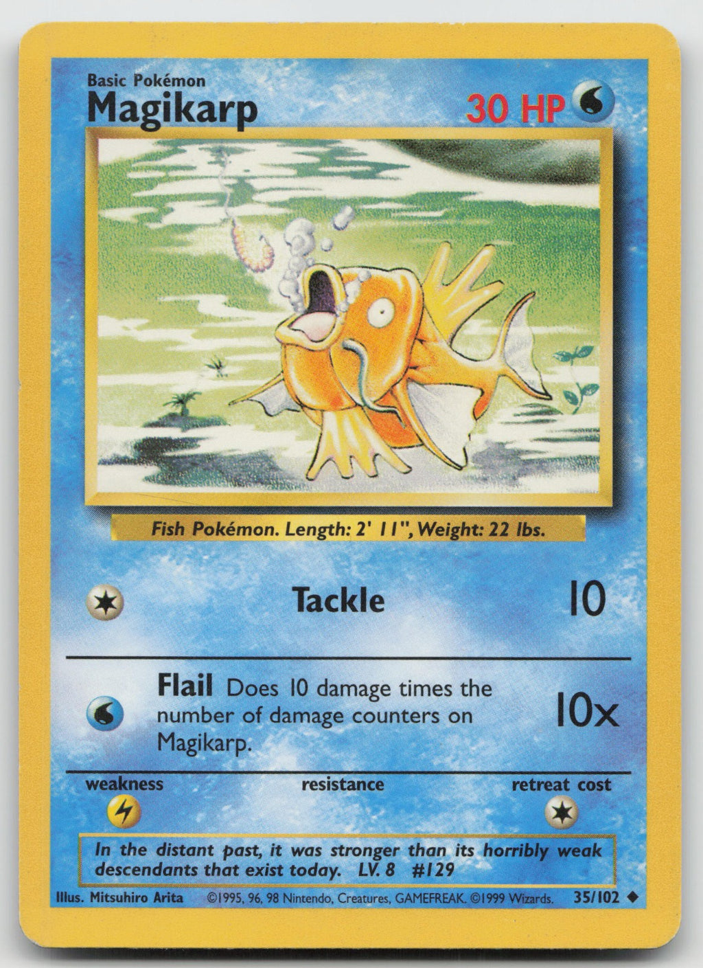 Magikarp Uncommon Base Set 35/102 MP