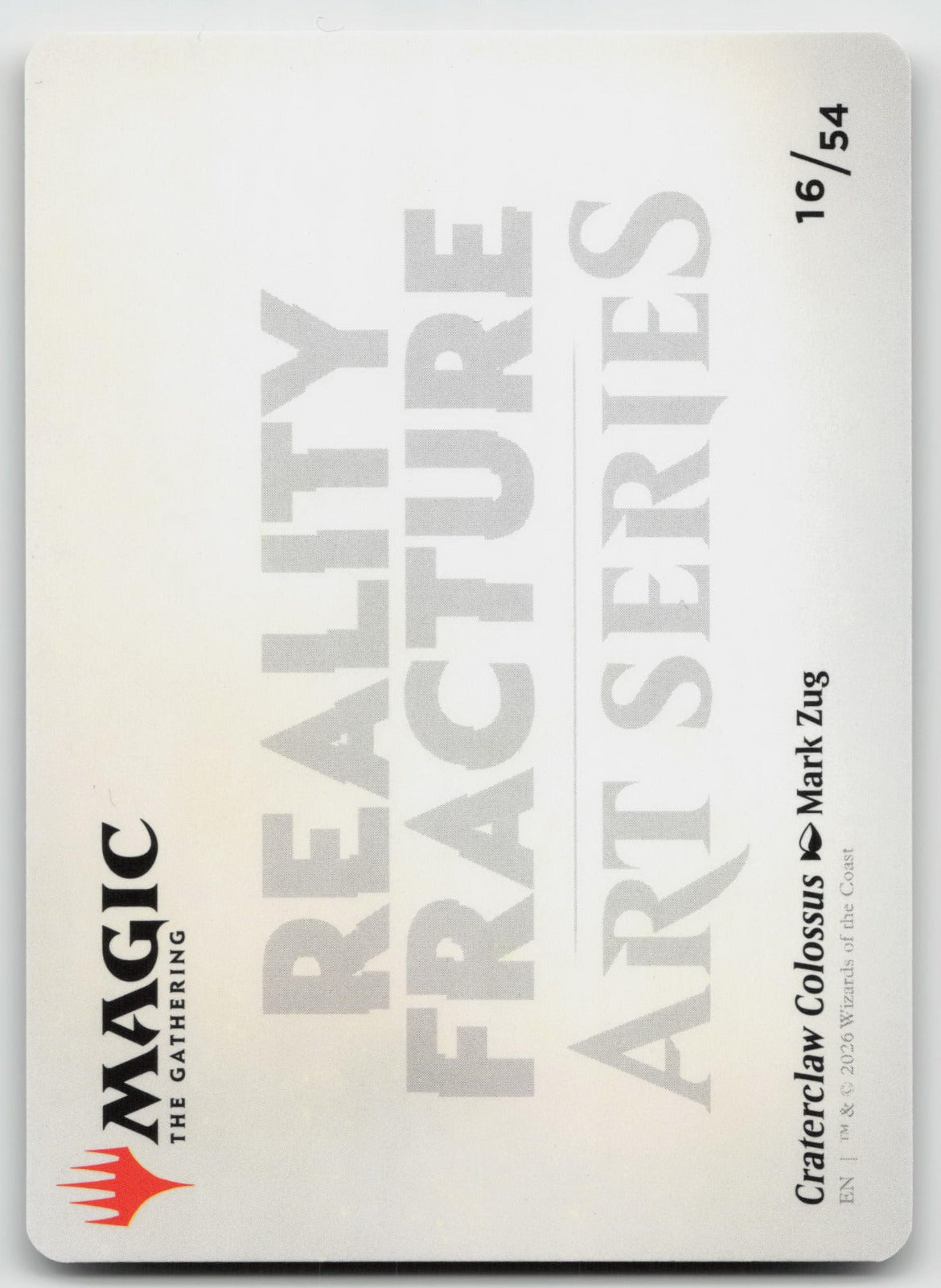 Craterclaw Colossus Art Card (Gold-Stamped) S Art Series: Reality Fracture 16 NM