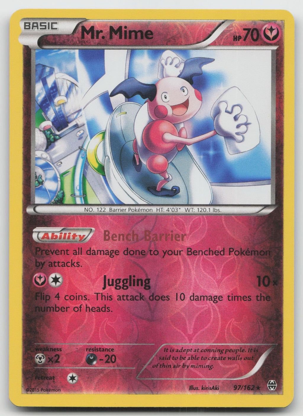 Mr. Mime Rare Reverse Holo XY - BREAKthrough 97/162 LP