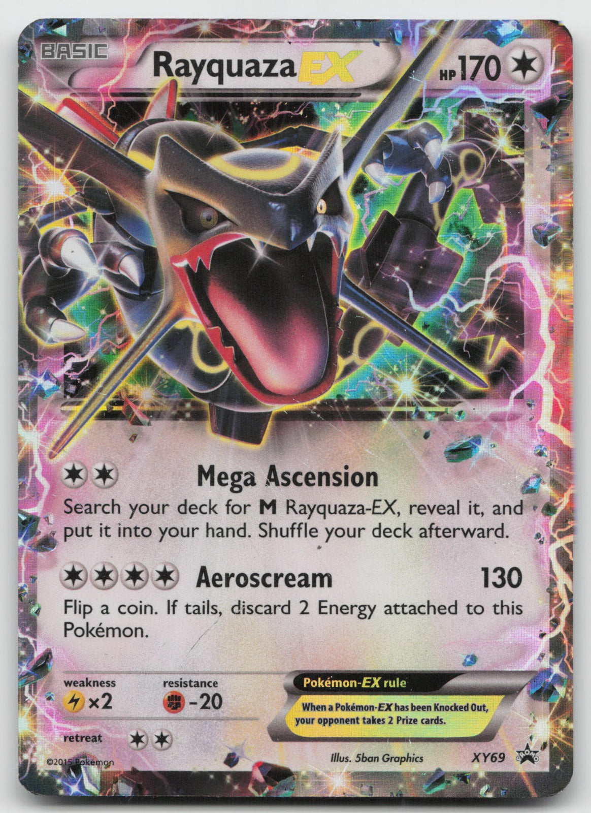 Rayquaza EX (Shiny) Promo XY Promos XY69 DAMAGED