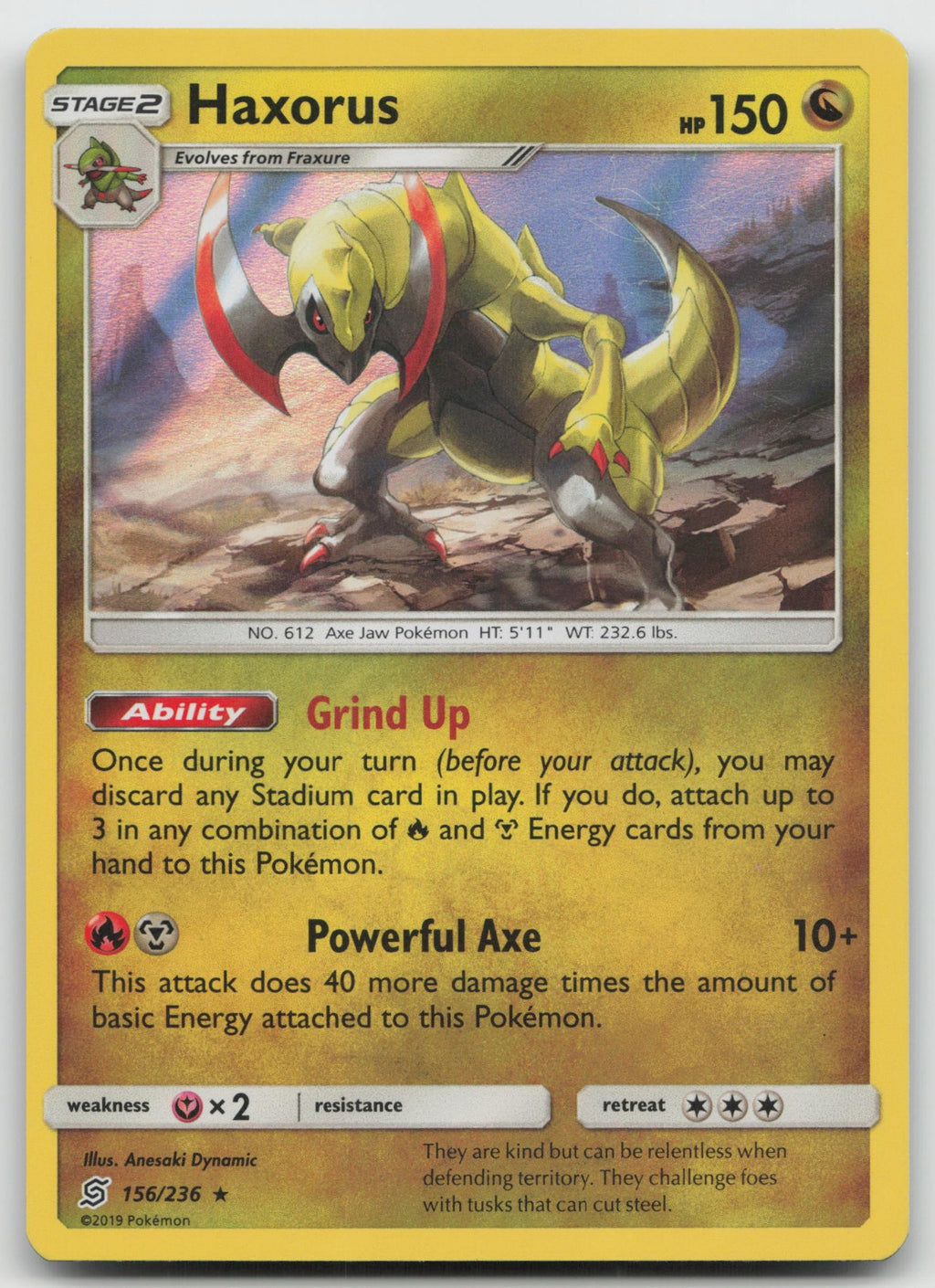Haxorus Holo Rare SM - Unified Minds 156/236 NM