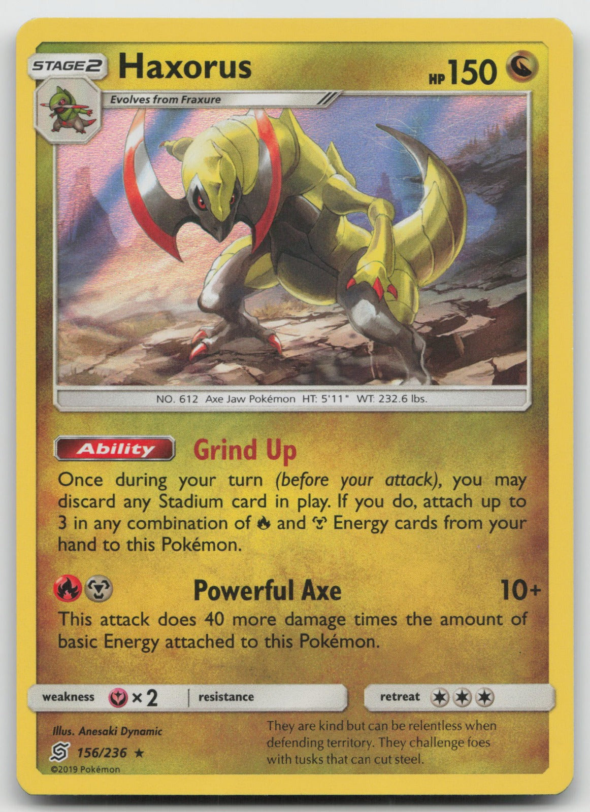 Haxorus Holo Rare SM - Unified Minds 156/236 NM