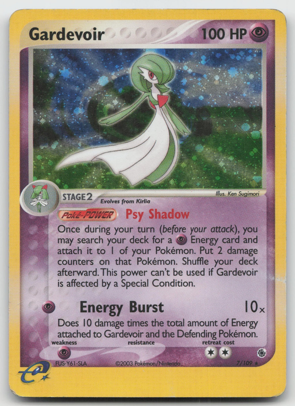 Gardevoir Holo Rare Ruby and Sapphire 7/109 DMG