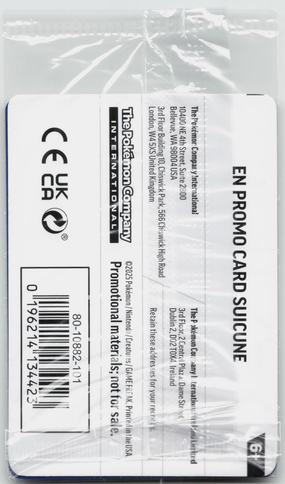 Suicune (EB Games Exclusive) Rare Holo Phantasmal Flames Promo 026/094 NM SEALED