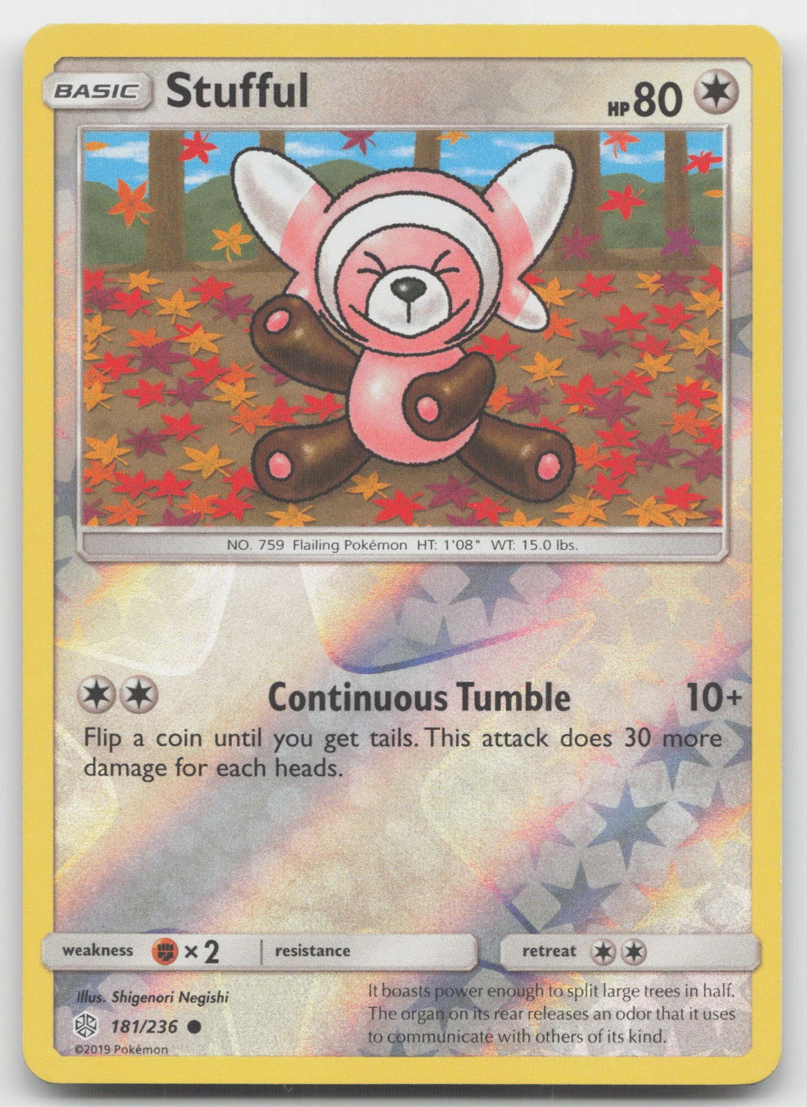 Stufful Reverse Holo Common SM - Cosmic Eclipse 181/236 NM
