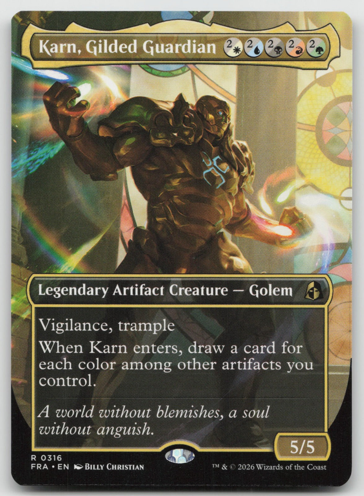 Karn, Gilded Guardian (Borderless) R Reality Fracture 316 NM