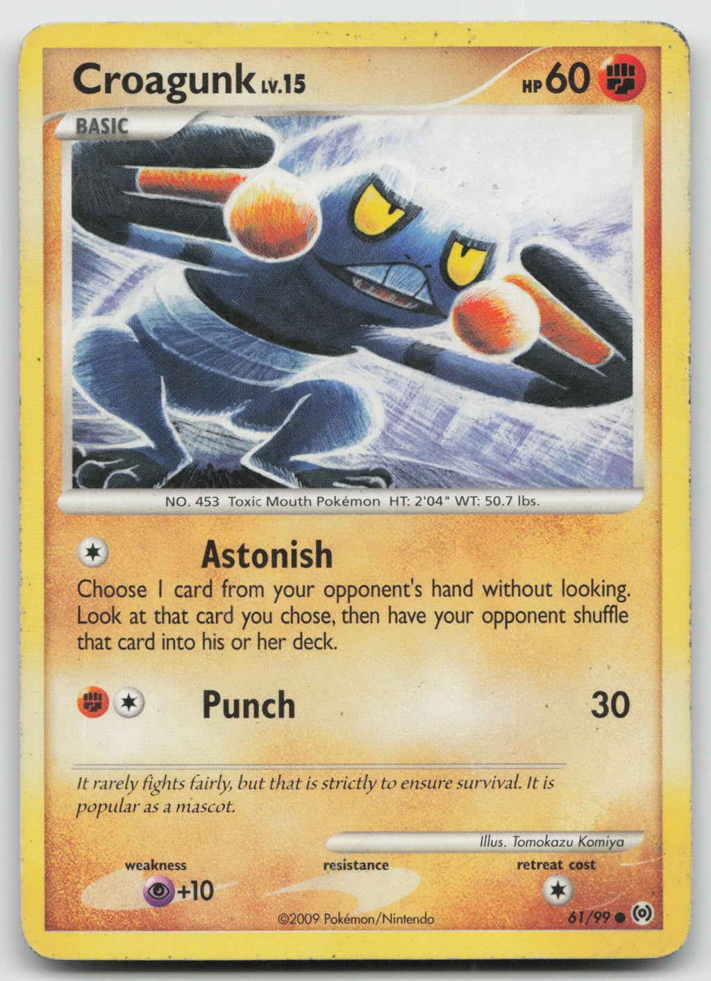 Croagunk Common Arceus 61/99 HP