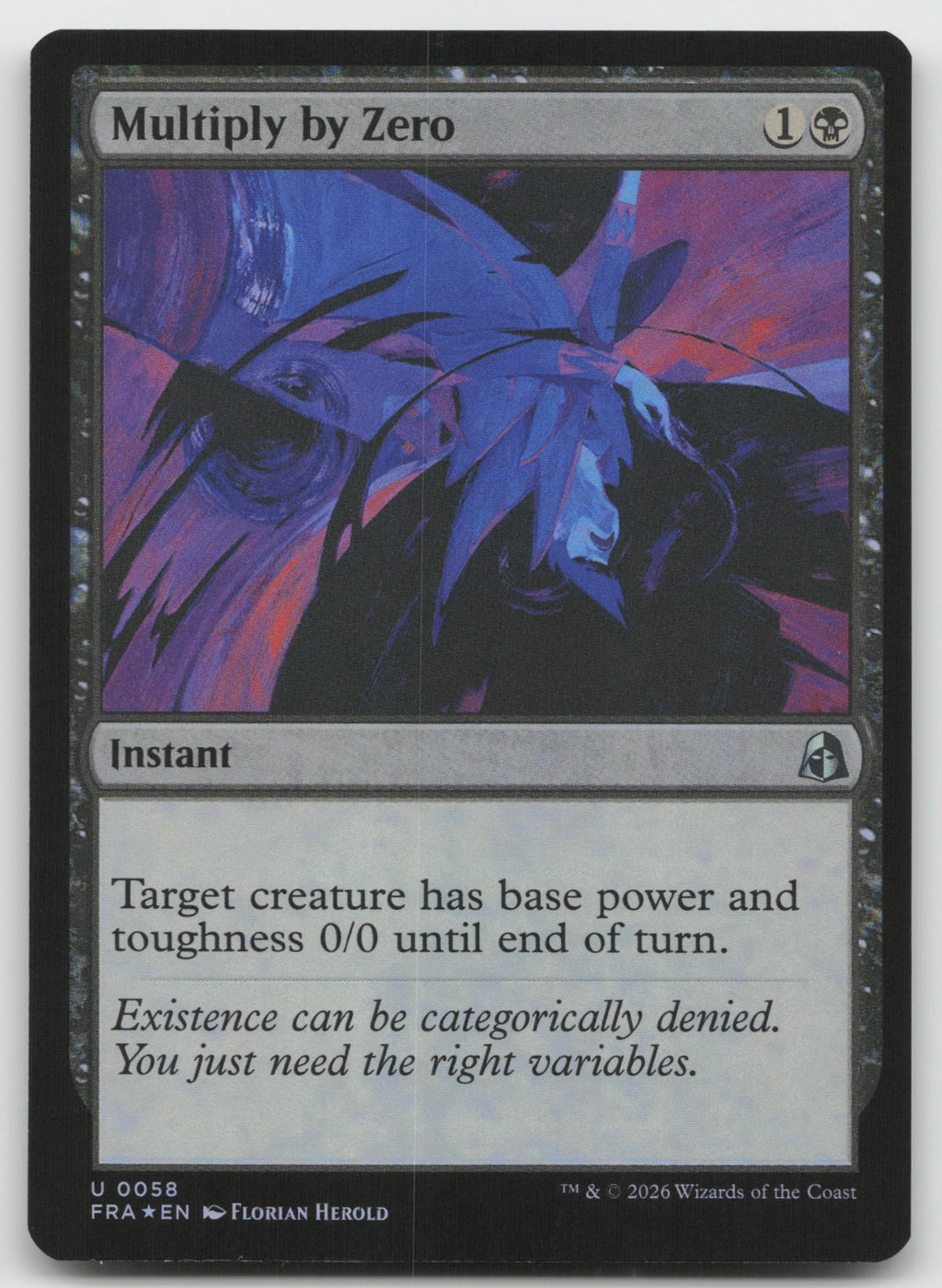 Multiply by Zero U Foil Reality Fracture 58 NM