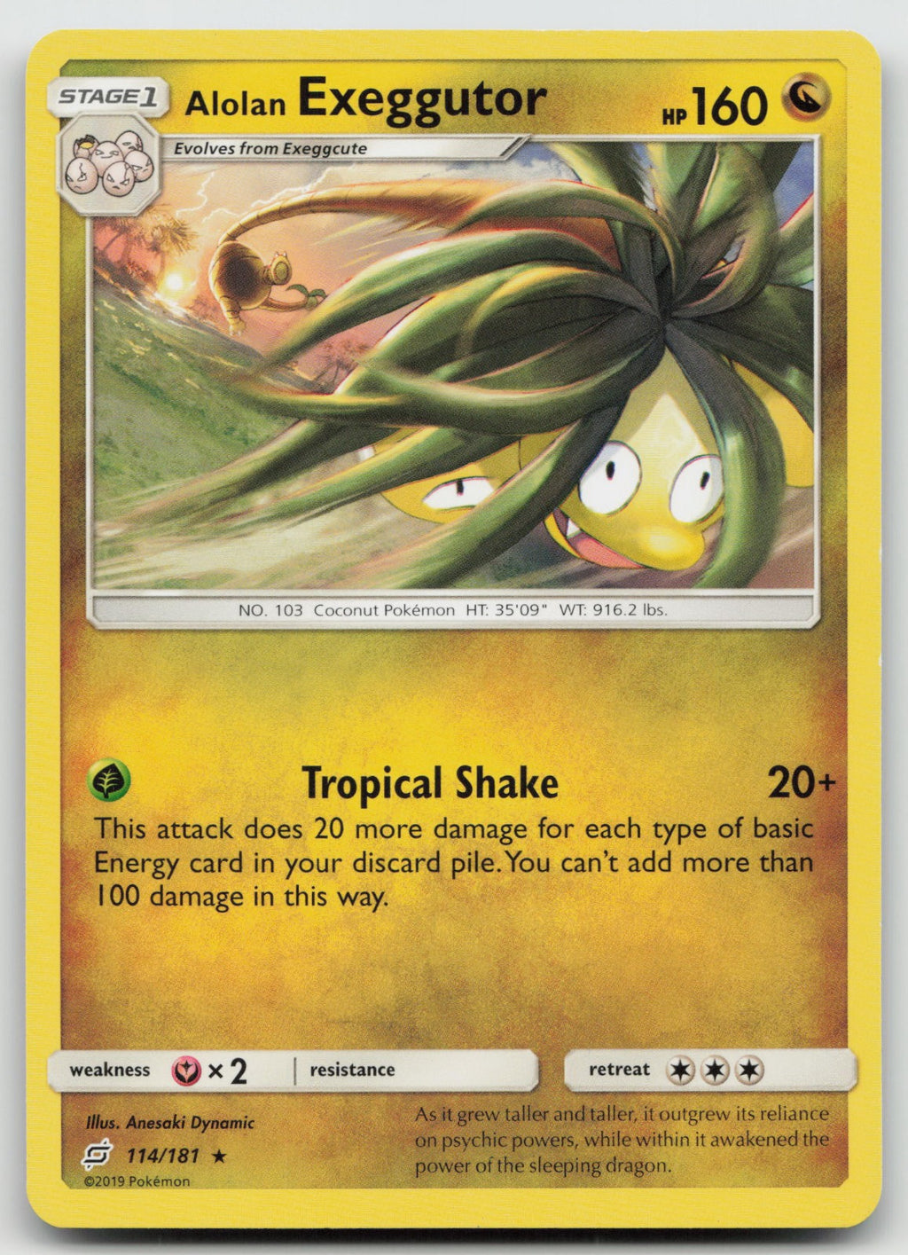 Alolan Exeggutor Rare SM - Team Up 114/181 VLP