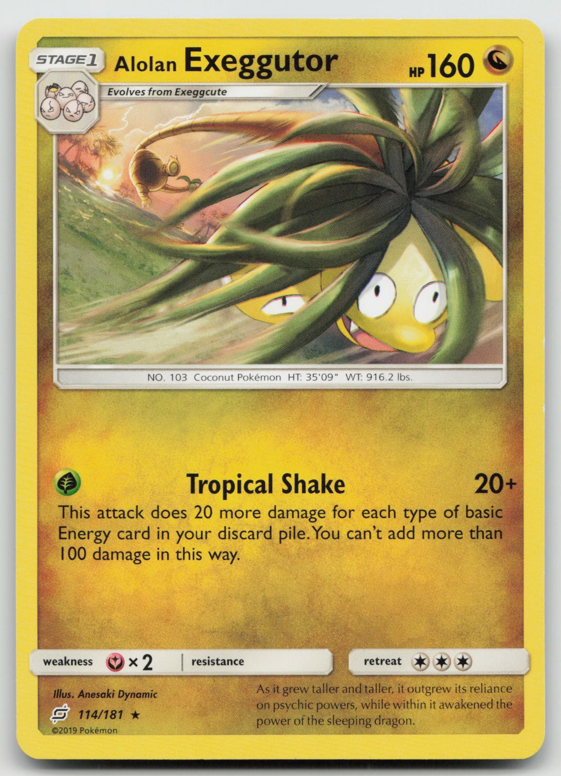 Alolan Exeggutor Rare SM - Team Up 114/181 VLP