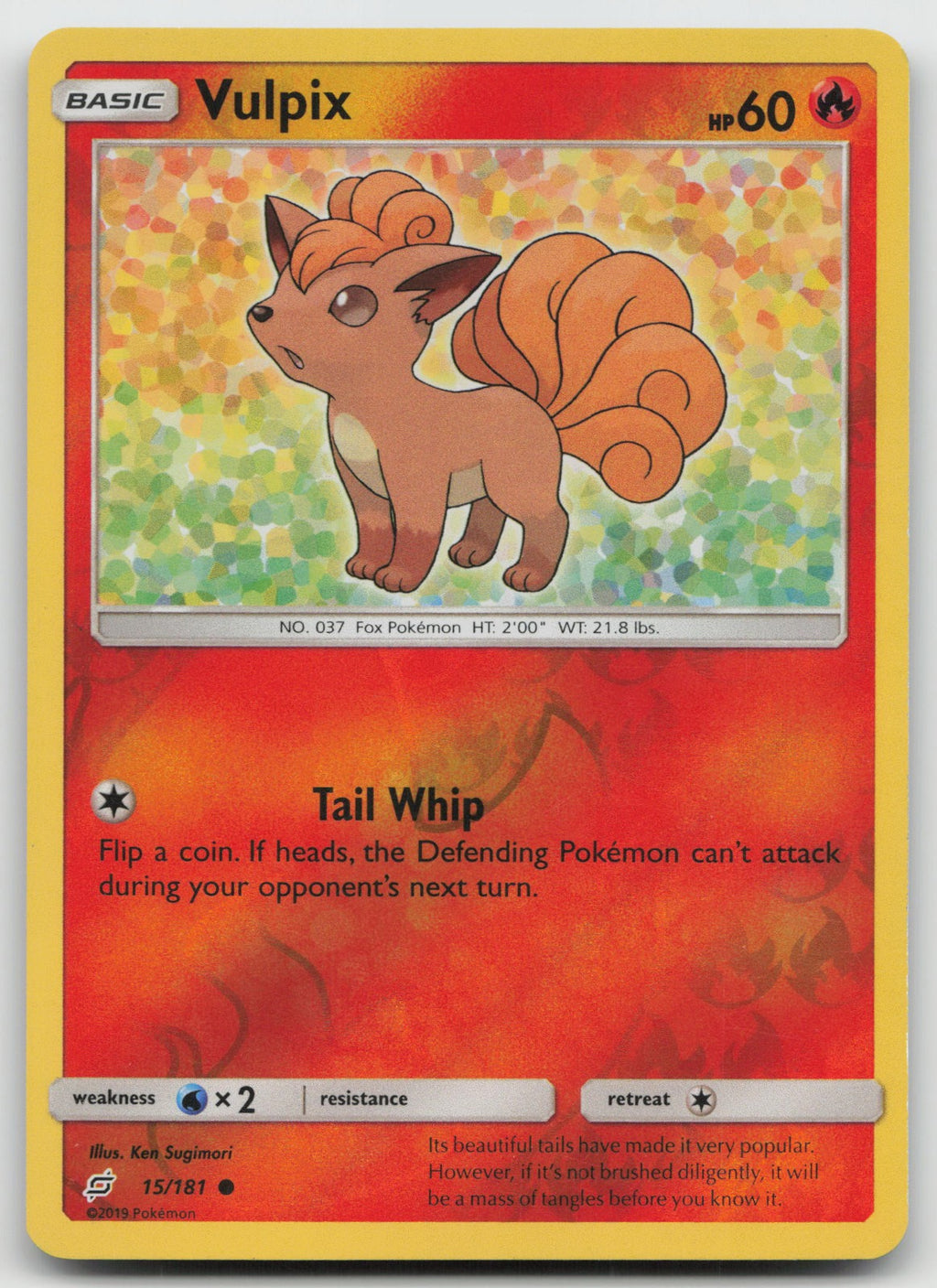 Vulpix Reverse Holo Common SM - Team Up 15/181 VLP