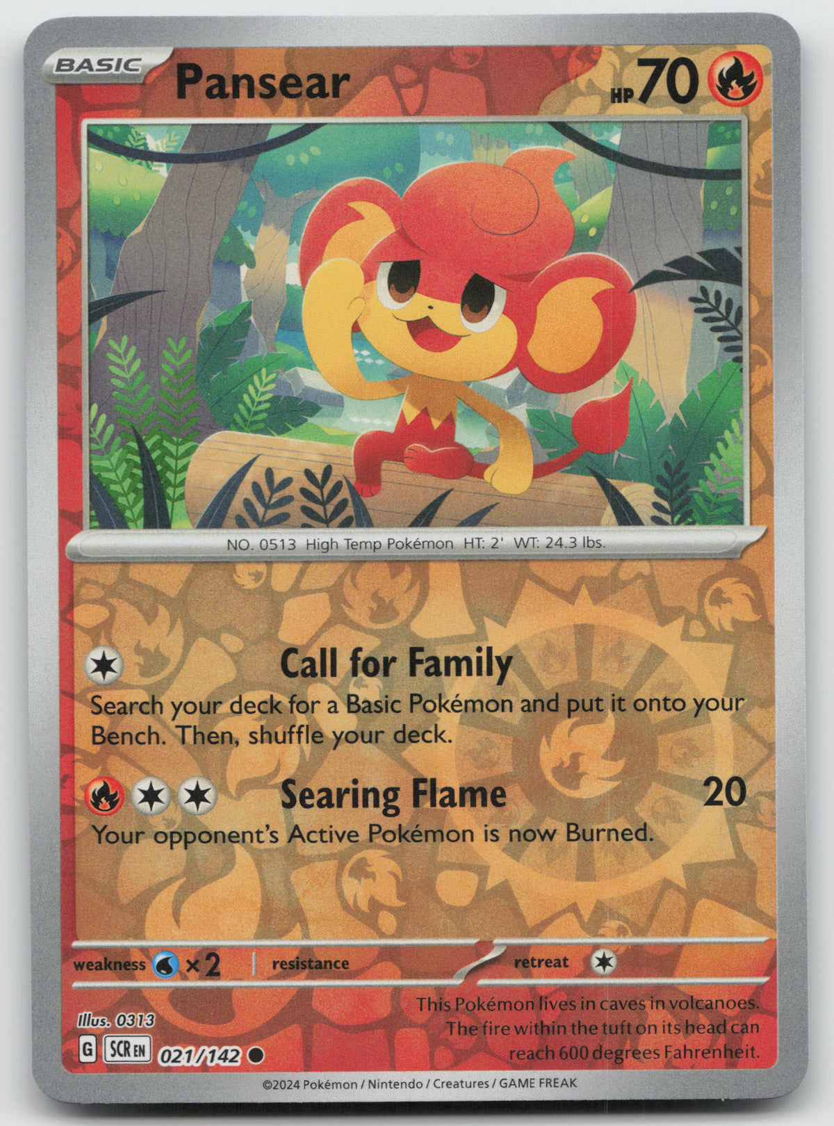 Pansear Common Reverse Holo SV07: Stellar Crown 021/142 NM
