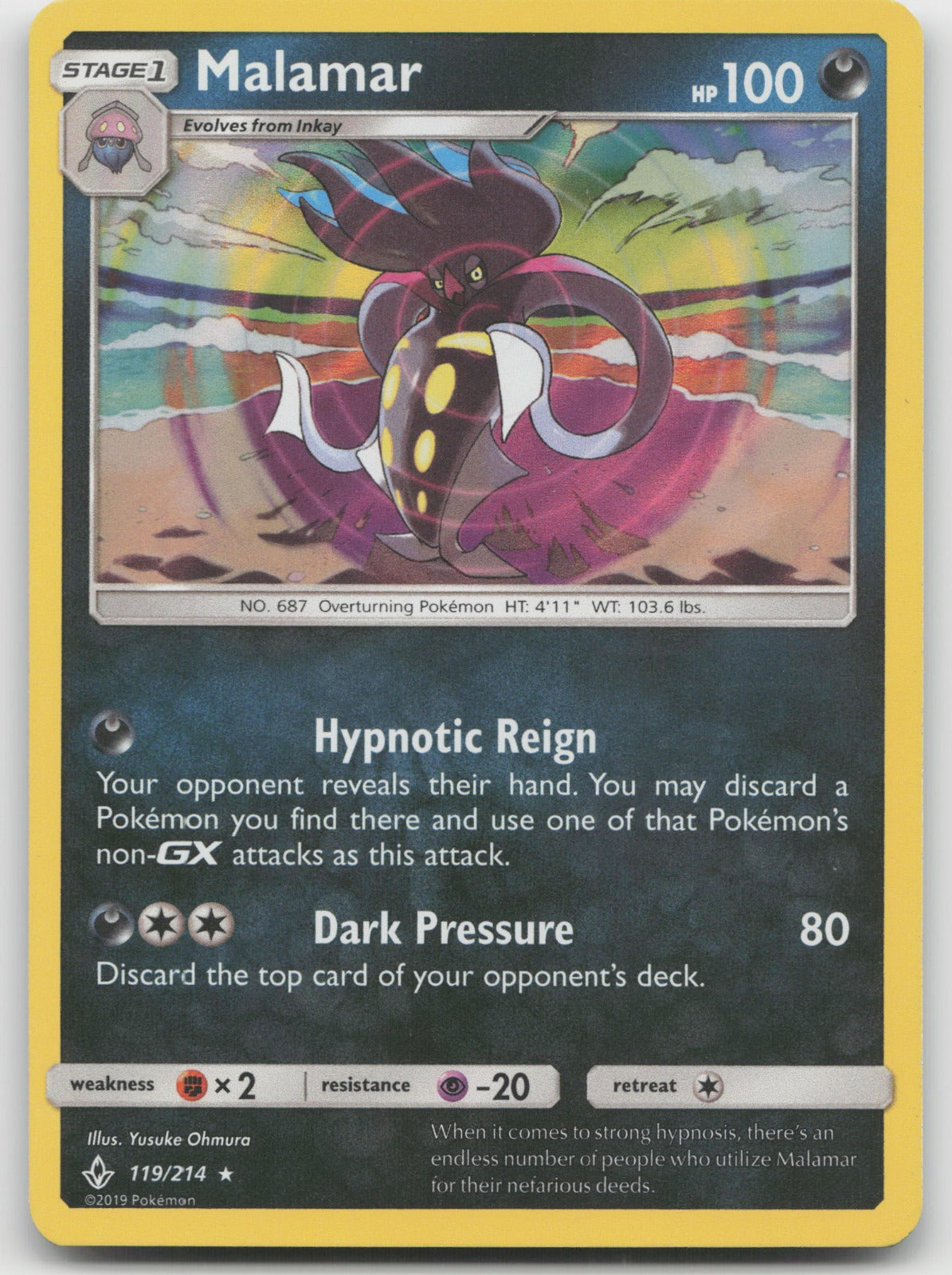 Malamar Holo Rare SM - Unbroken Bonds 119/214 NM