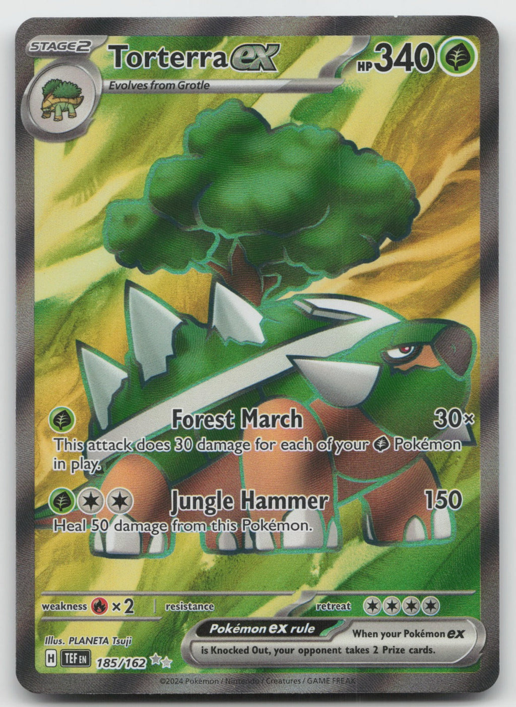 Torterra ex Holo Ultra Rare SV05: Temporal Forces 185/162 NM