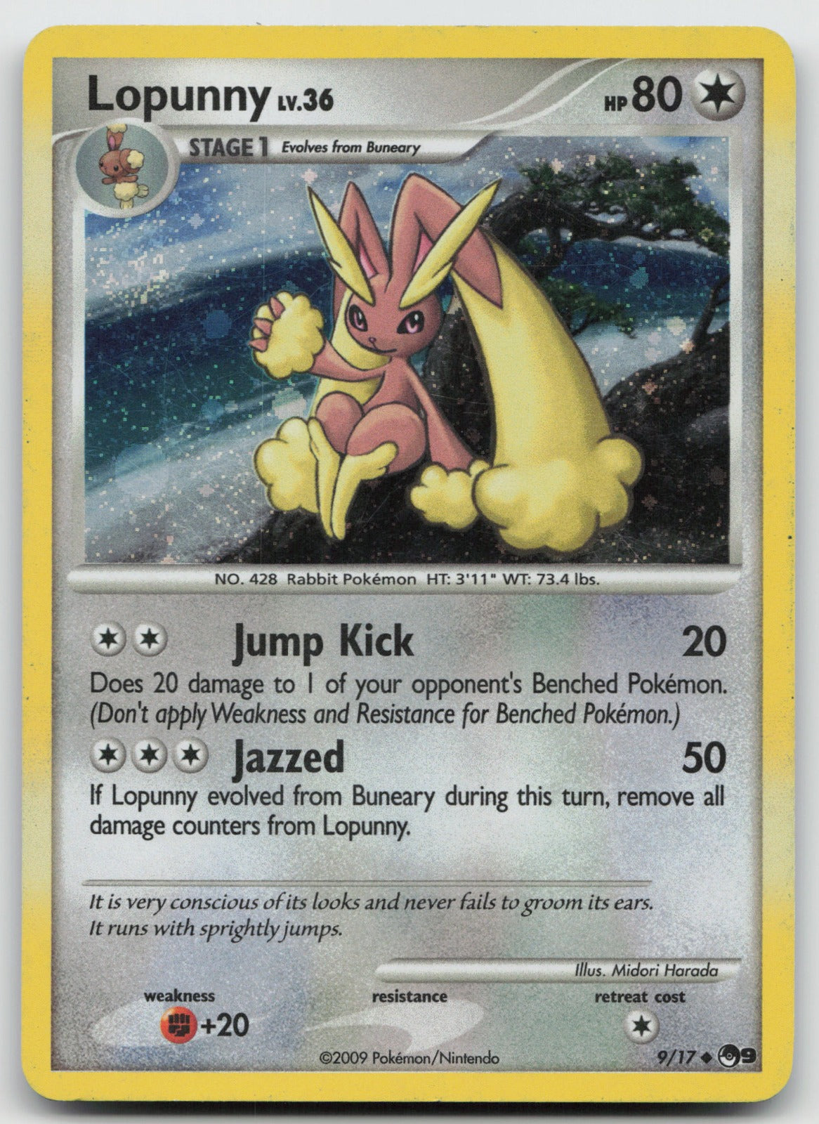 Lopunny Uncommon Holo POP Series 9 9/17 MP