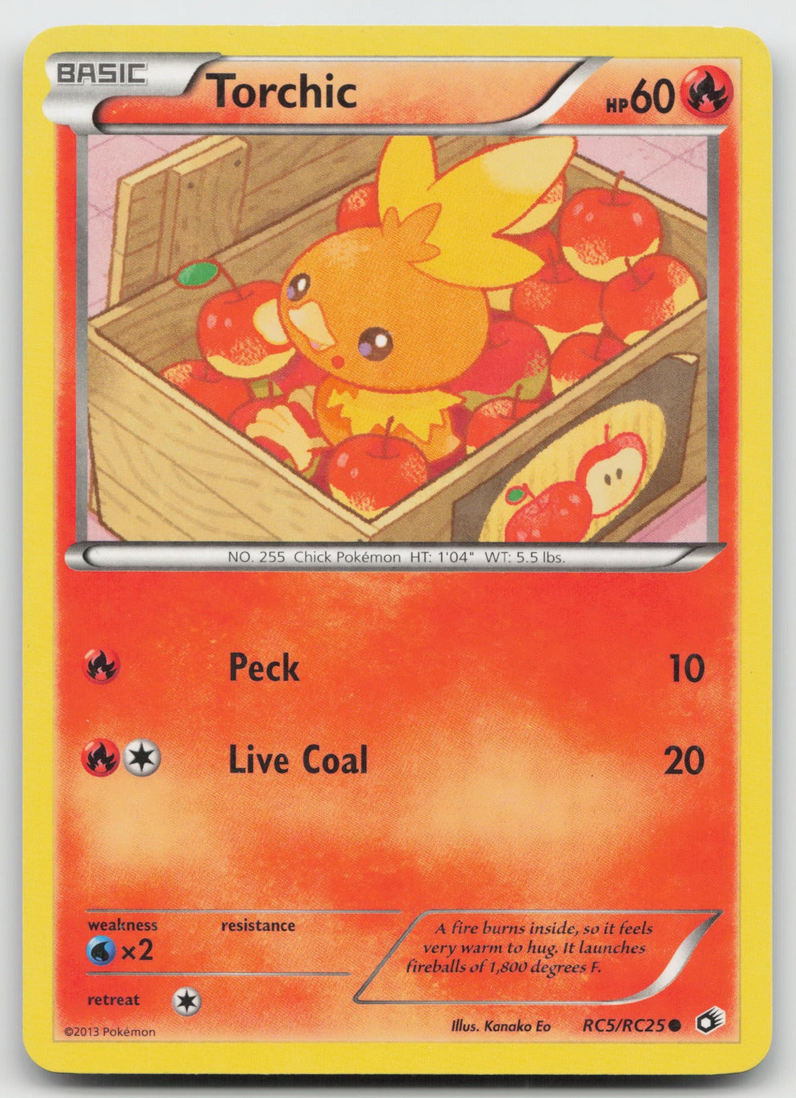 Torchic Common Holo Legendary Treasures: Radiant Collection RC5/RC25 NM/VLP