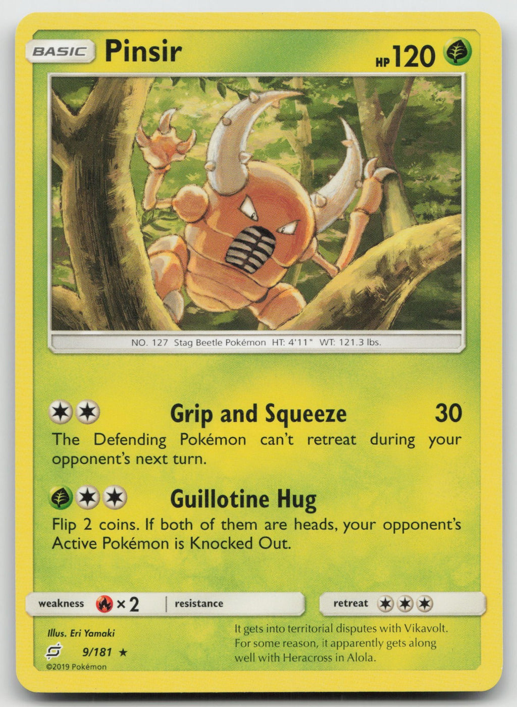 Pinsir Rare SM - Team Up 9/181 NM