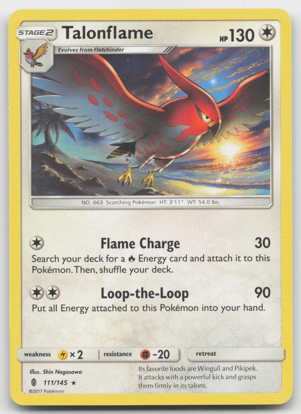 Talonflame Rare SM - Guardians Rising 111/145 NM