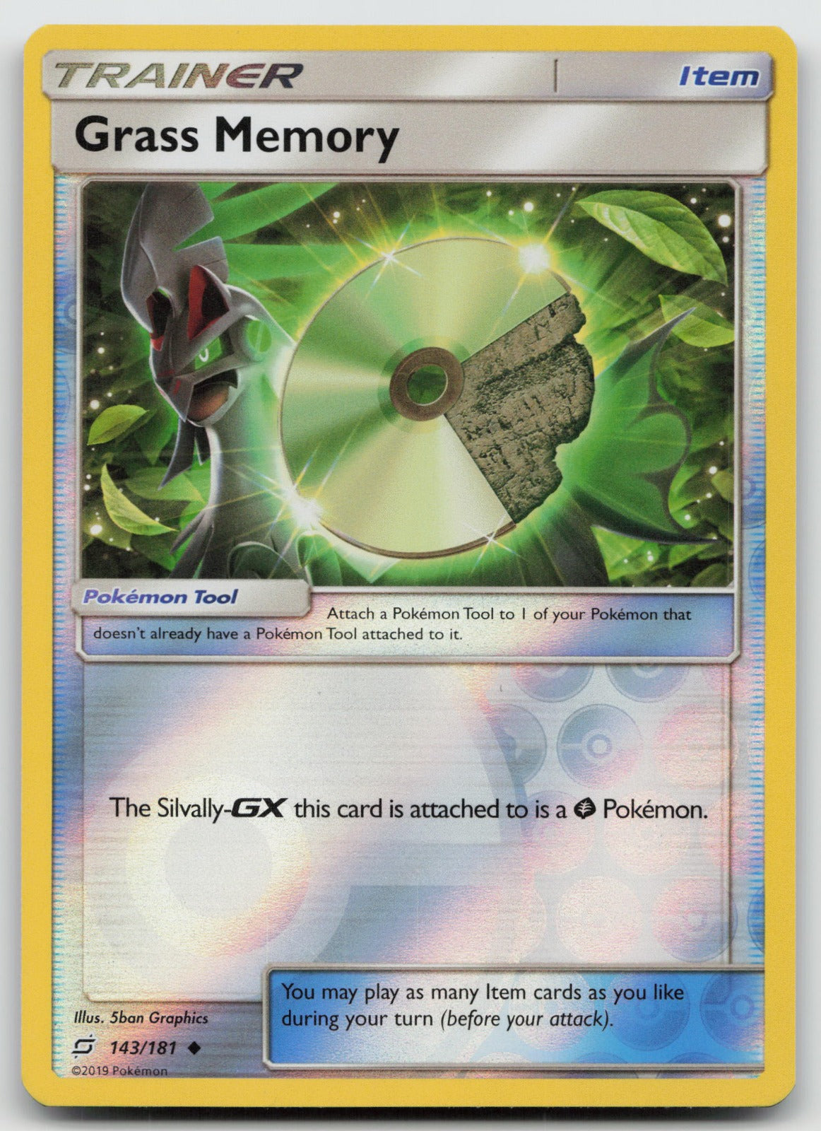 Grass Memory Reverse Holo Uncommon SM - Team Up 143/181 NM