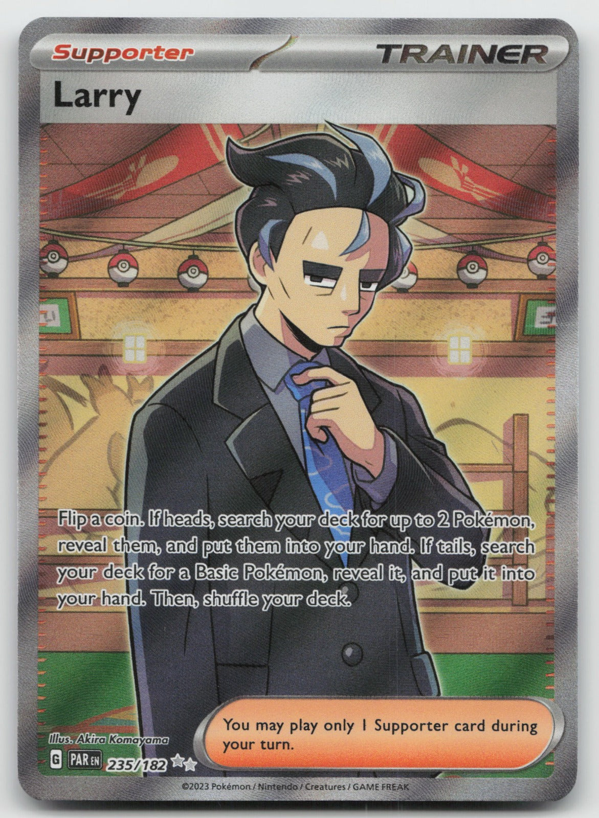 Larry Holo Ultra Rare SV04: Paradox Rift 235/182 NM