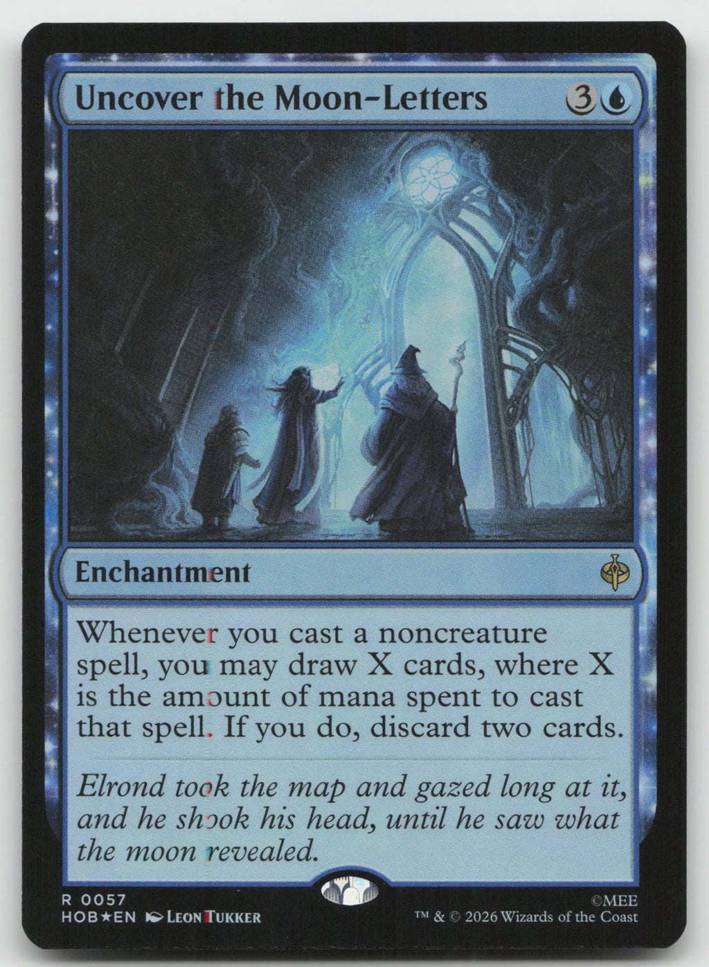 Uncover the Moon-Letters R Foil The Hobbit 57 NM