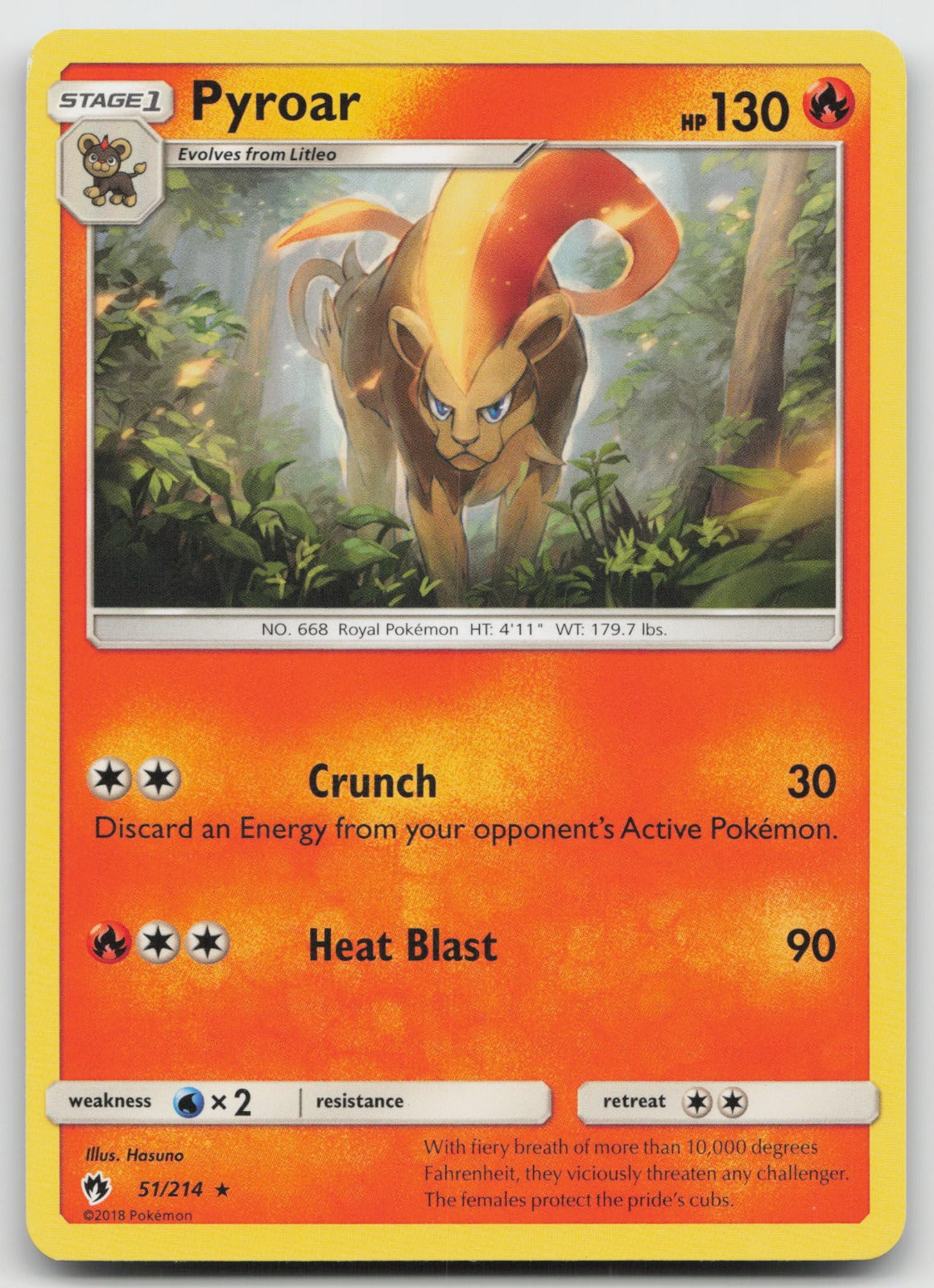 Pyroar Rare SM - Lost Thunder 51/214 NM