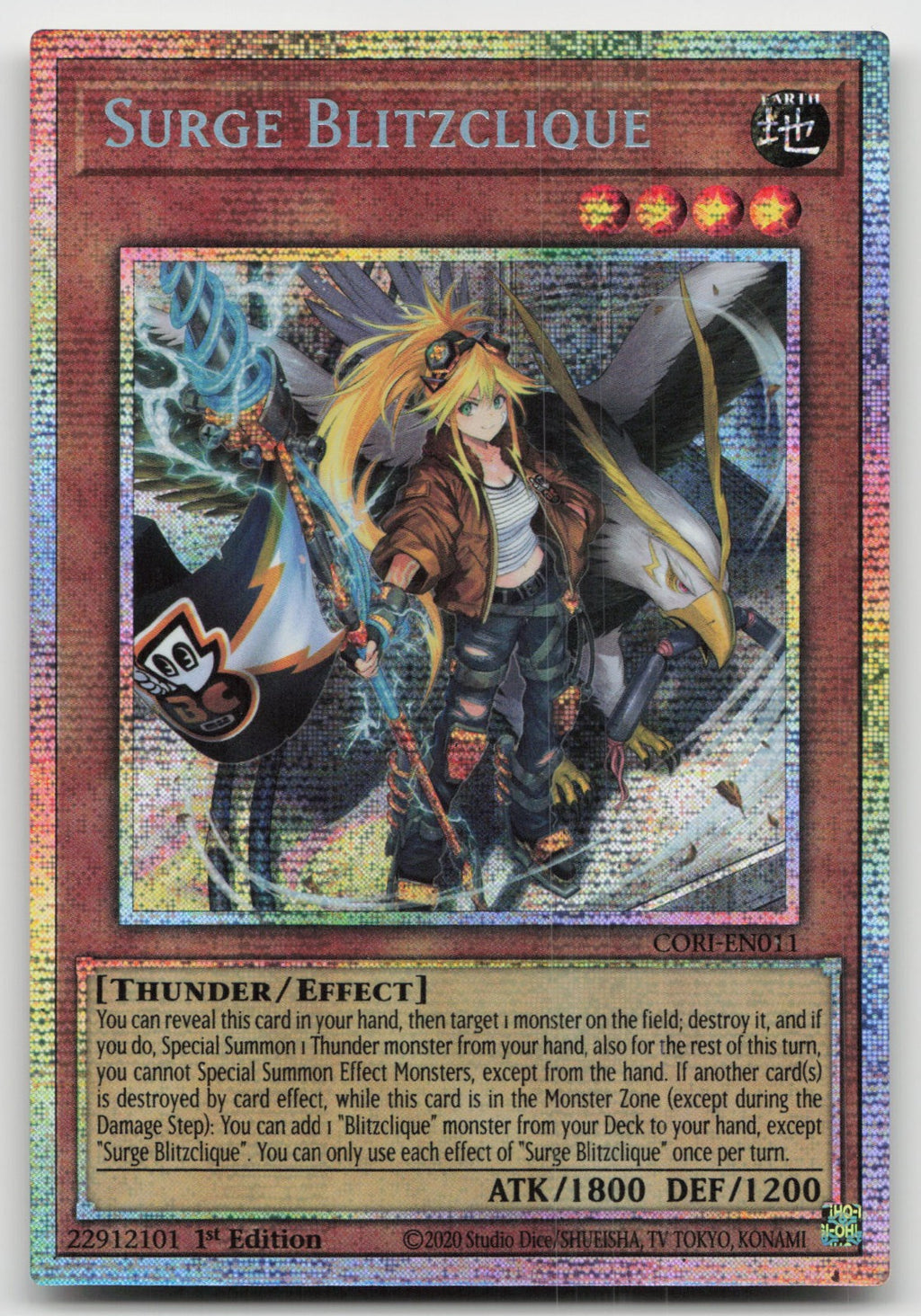 Surge Blitzclique (Starlight Rare) 1st Edition Chaos Origins CORI-EN011 NM