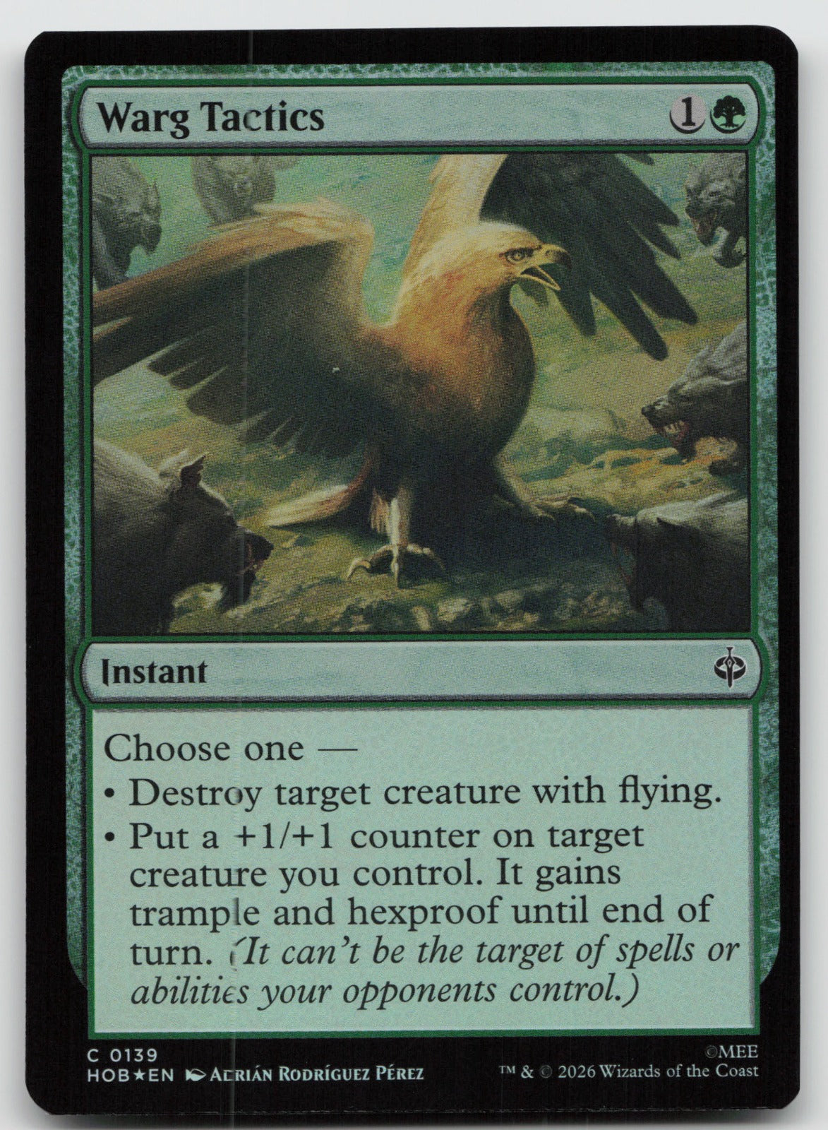 Warg Tactics C Foil The Hobbit 139 NM