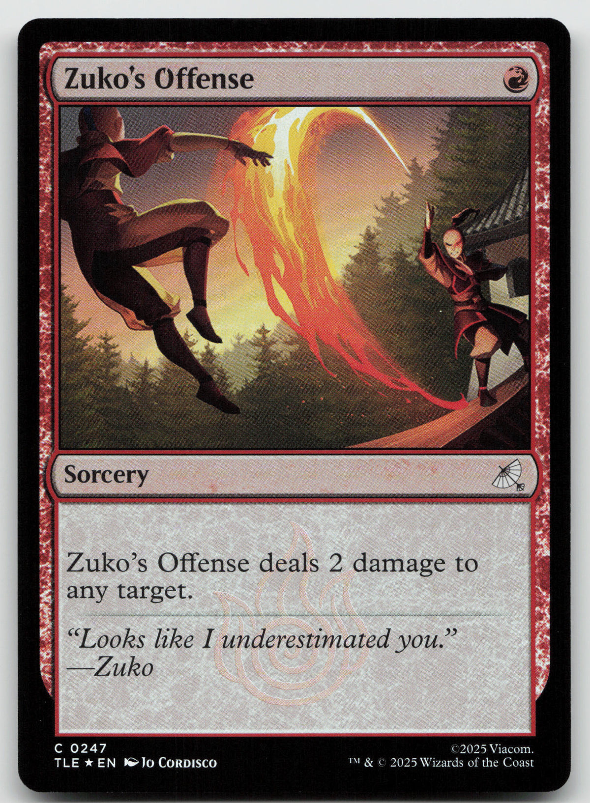 Zuko's Offense () C Foil Avatar: The Last Airbender: Eternal-Legal 247 NM