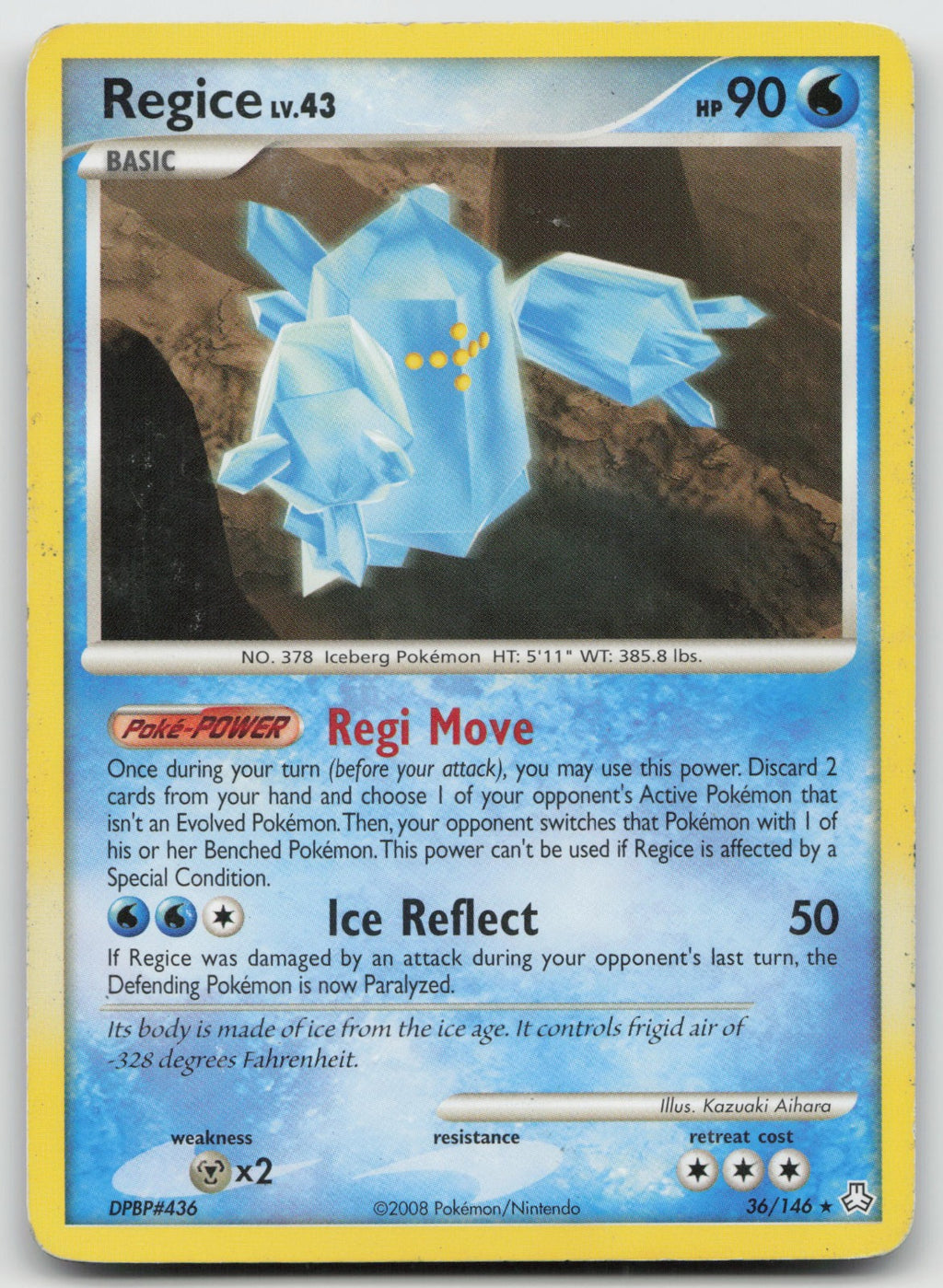 Regice Rare Legends Awakened 36/146 DMG
