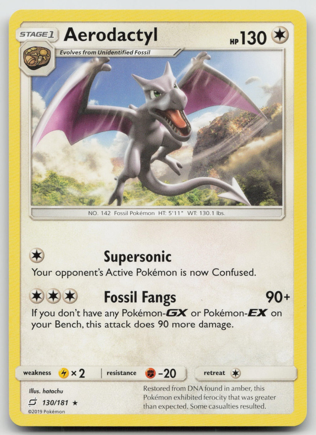 Aerodactyl Rare SM - Team Up 130/181 NM