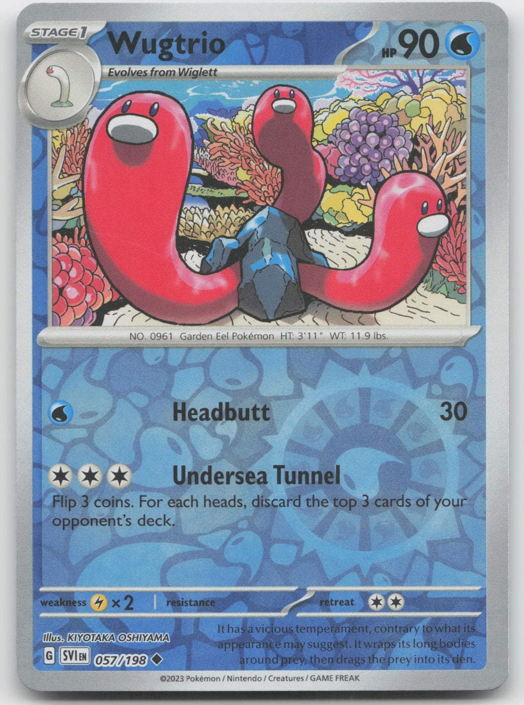 Wugtrio Reverse Holo Uncommon SV01: Scarlet & Violet Base Set 057/198 NM
