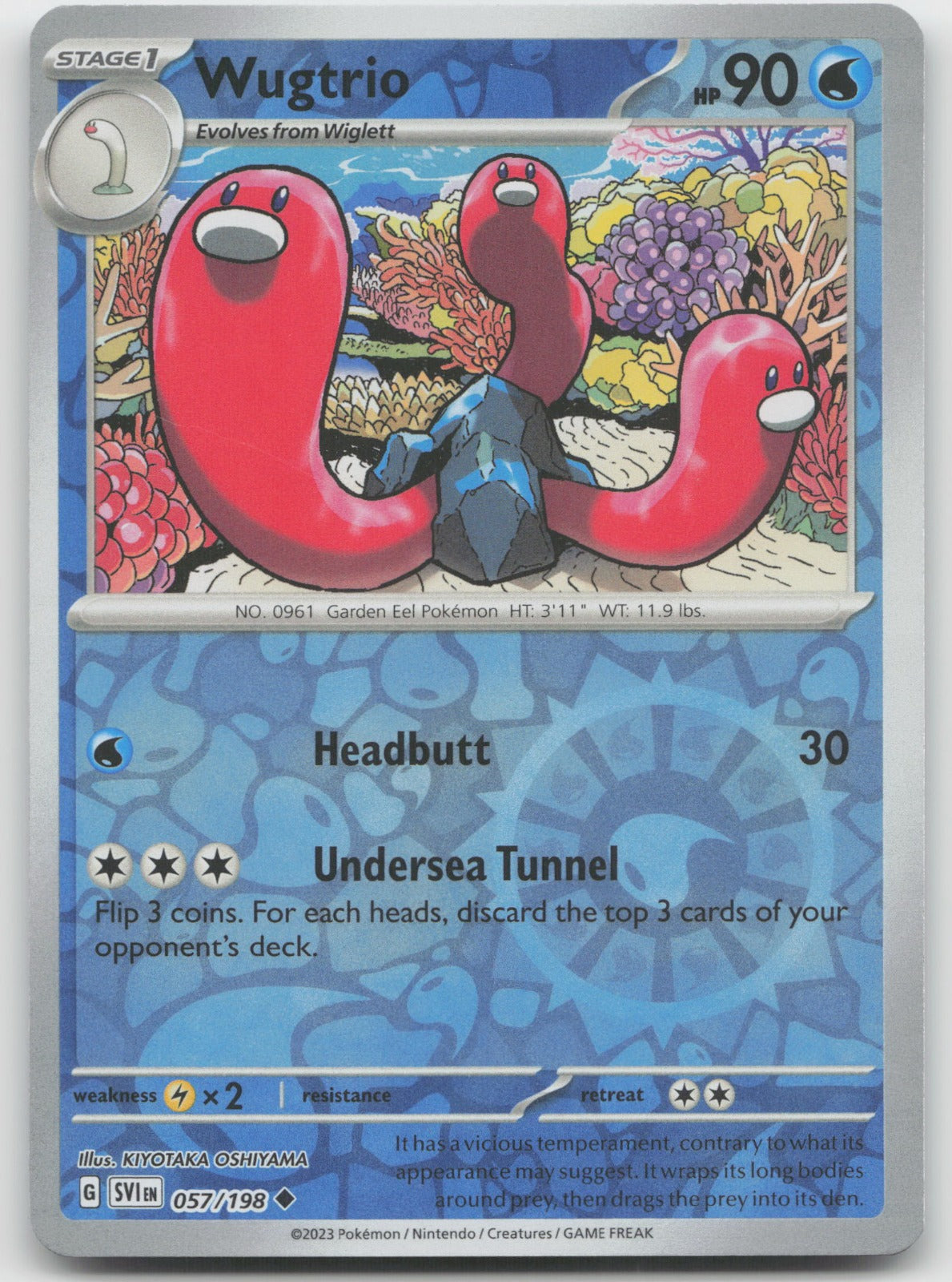 Wugtrio Reverse Holo Uncommon SV01: Scarlet & Violet Base Set 057/198 NM