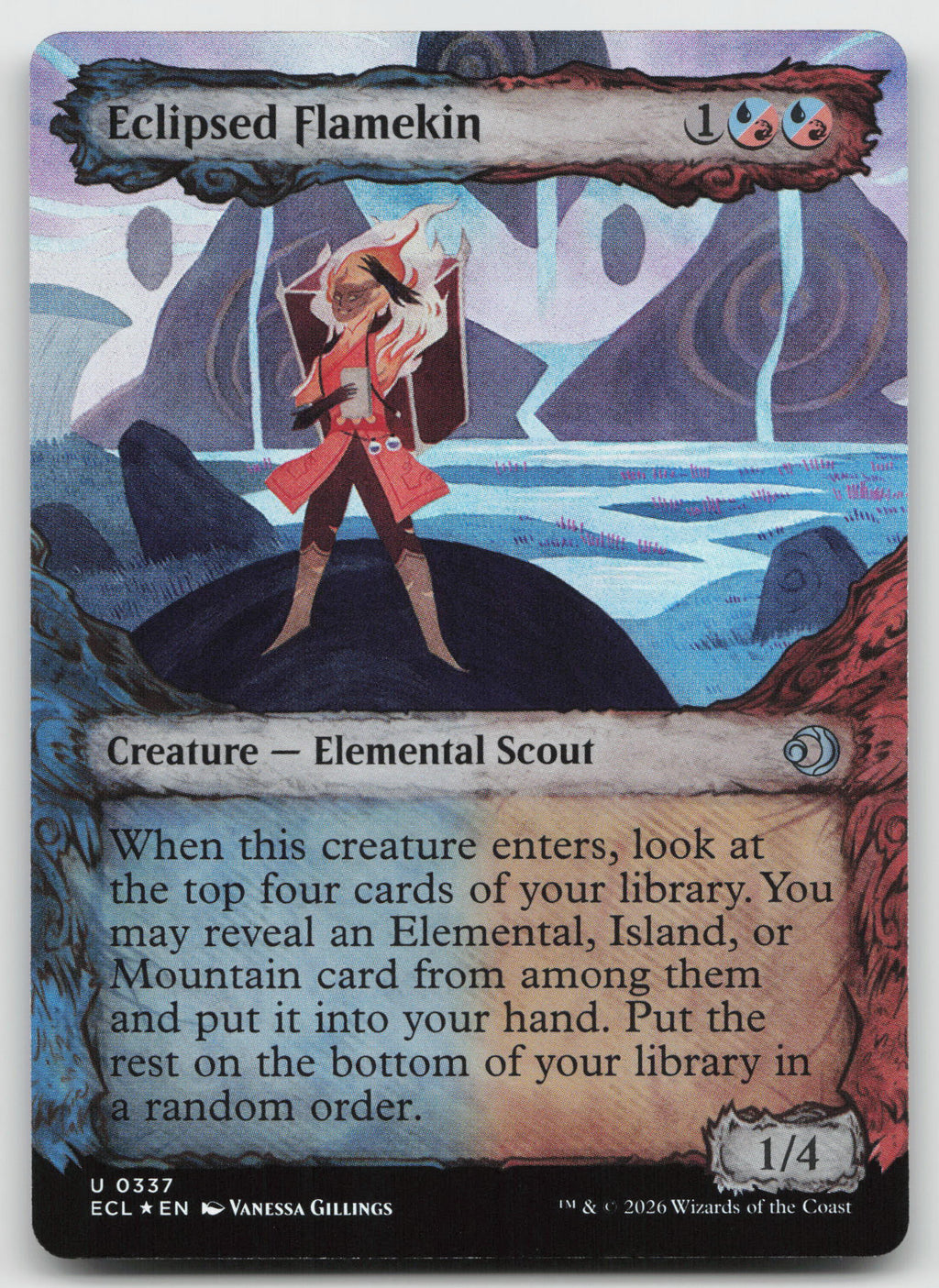 Eclipsed Flamekin (Showcase) U Foil Lorwyn Eclipsed 337 NM