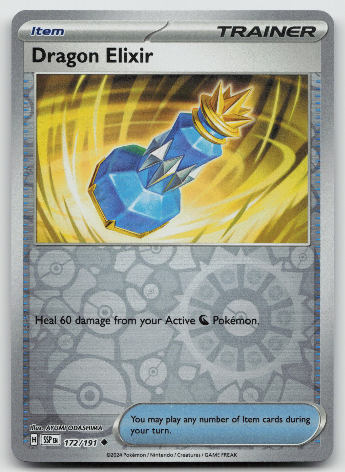 Dragon Elixir Uncommon Reverse Holo SV08: Surging Sparks 172/191 NM