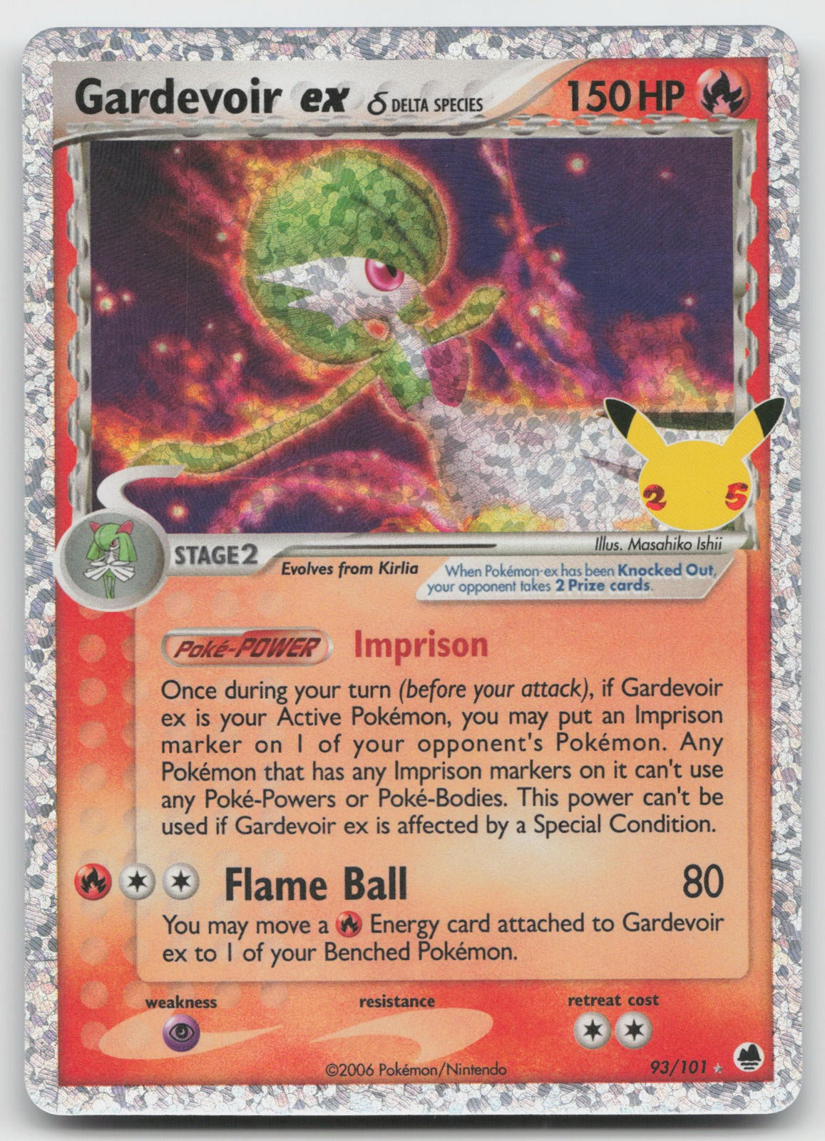 Gardevoir ex (Delta Species) Holo Celebrations: Classic Collection 93/101 NM