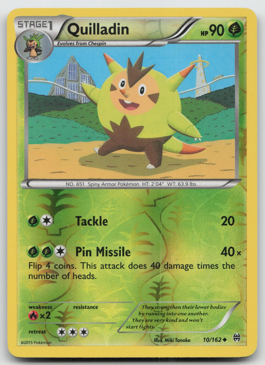 Quilladin Uncommon Reverse Holo XY - BREAKthrough 10/162 LP