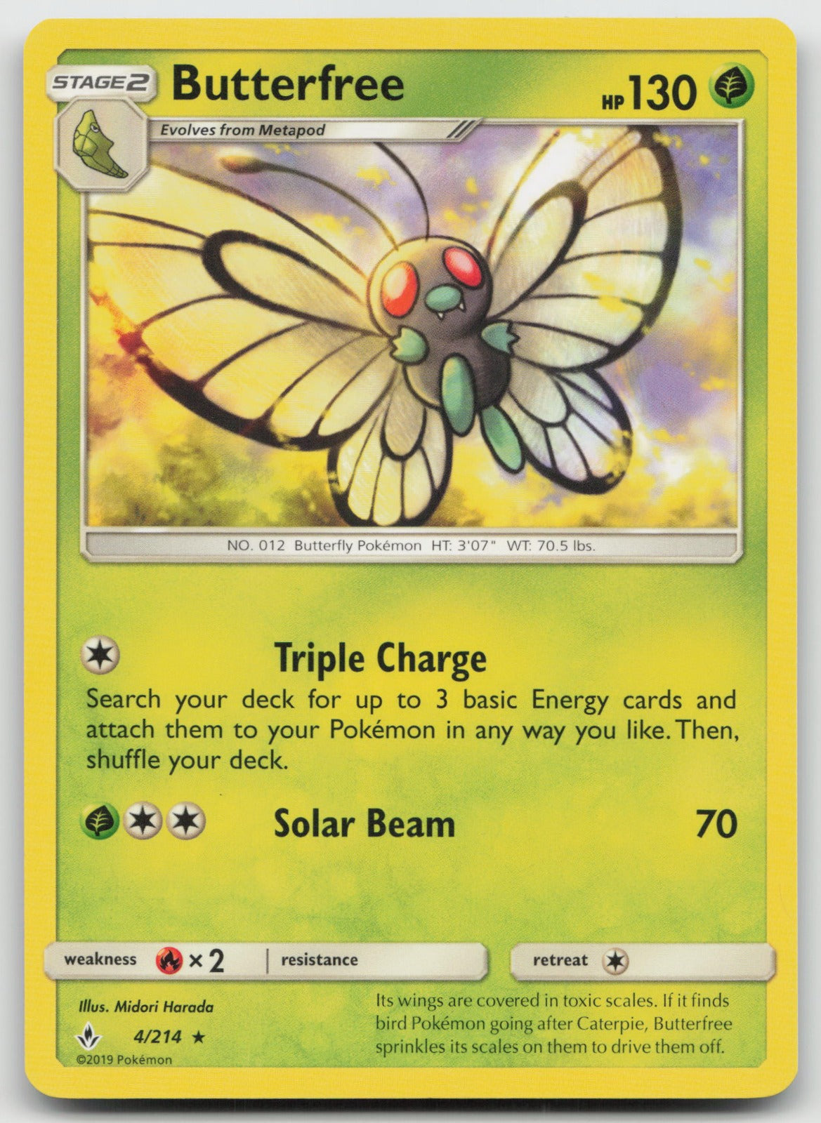 Butterfree Rare SM - Unbroken Bonds 4/214 LP